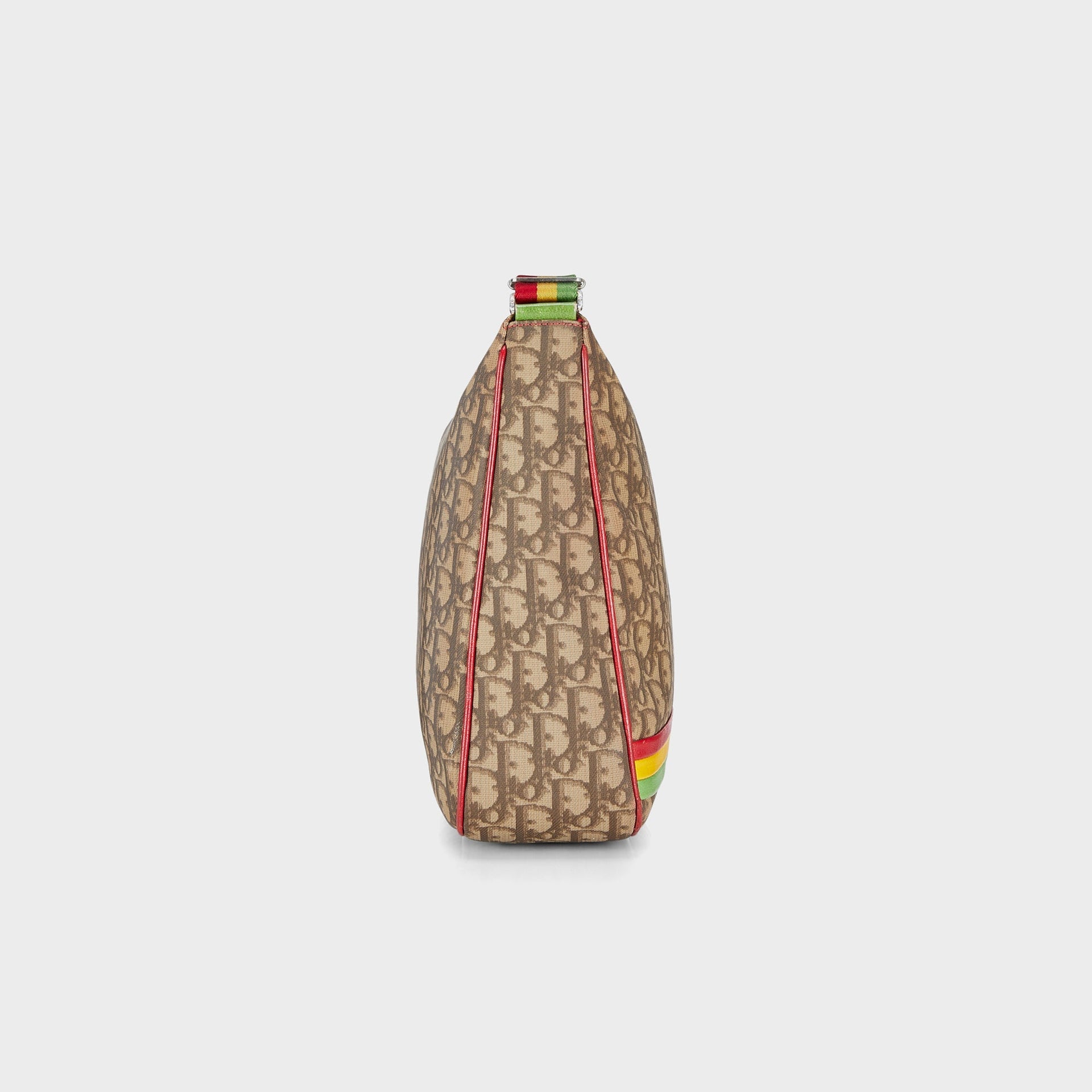WGACA Dior Rasta Trotter Canvas Messenger Bag - Green / Red / Yellow