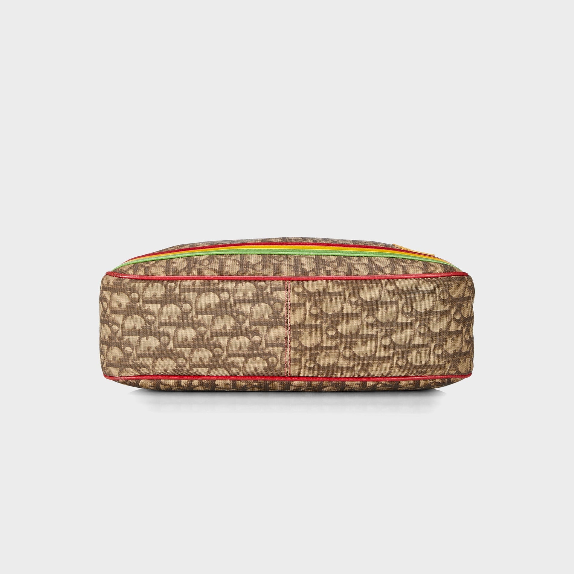 WGACA Dior Rasta Trotter Canvas Messenger Bag - Green / Red / Yellow