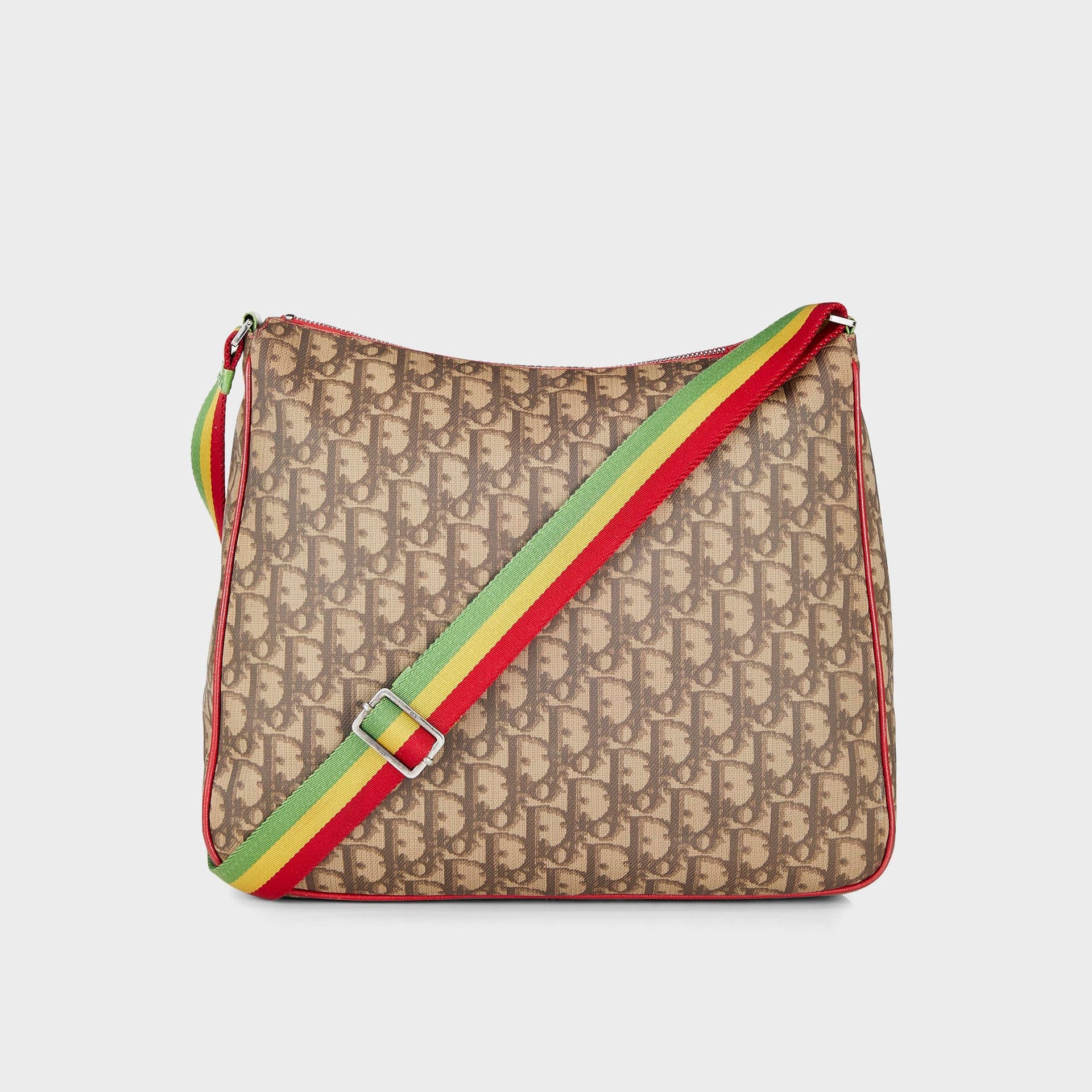 WGACA Dior Rasta Trotter Canvas Messenger Bag - Brown