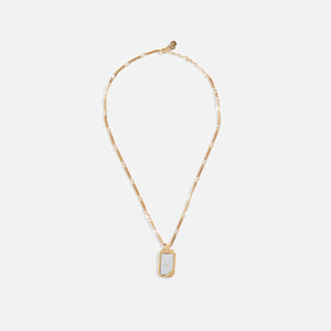 WGACA Dior Dog Tag Necklace - Gold