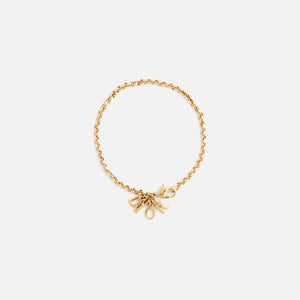 What Goes Around Comes Around Dior Letters Bracelet - Gold