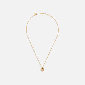 WGACA Dior CD Crystal Circle Necklace - Gold