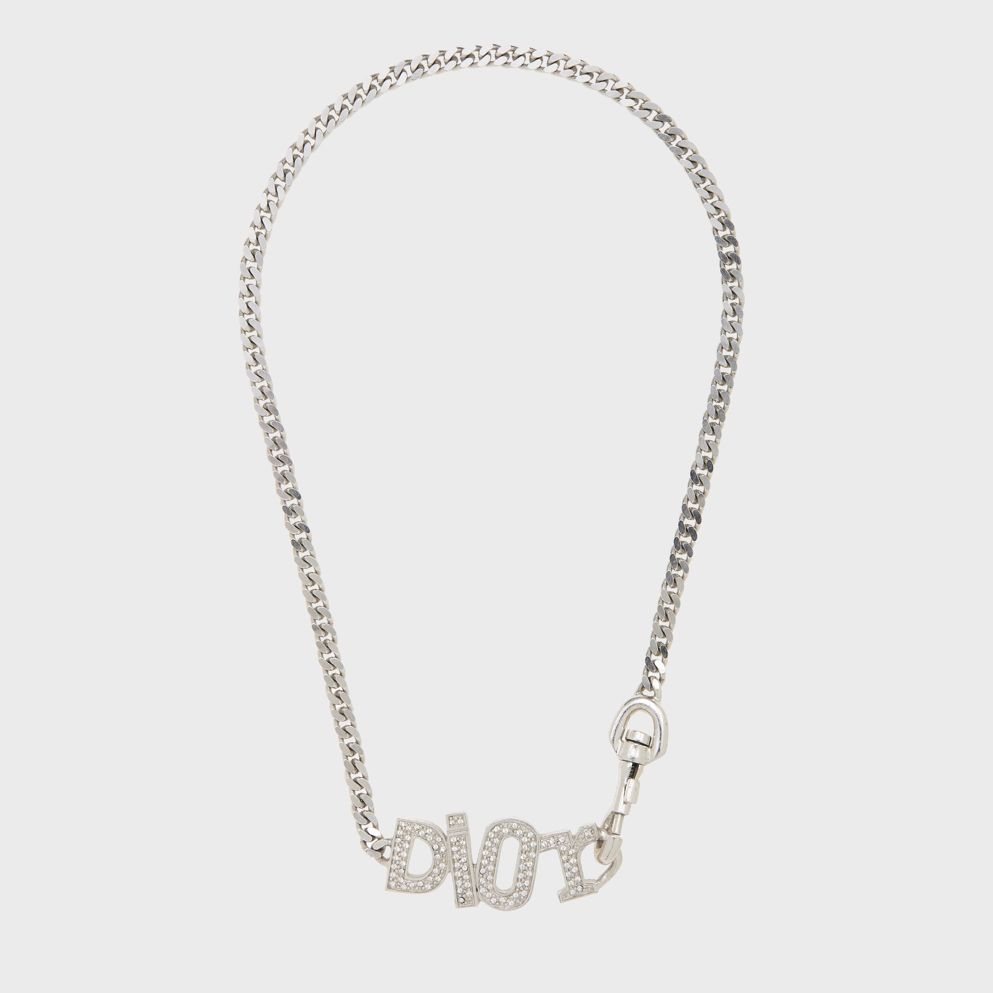 WGACA Dior Crystal Logo Necklace - Silver – Kith