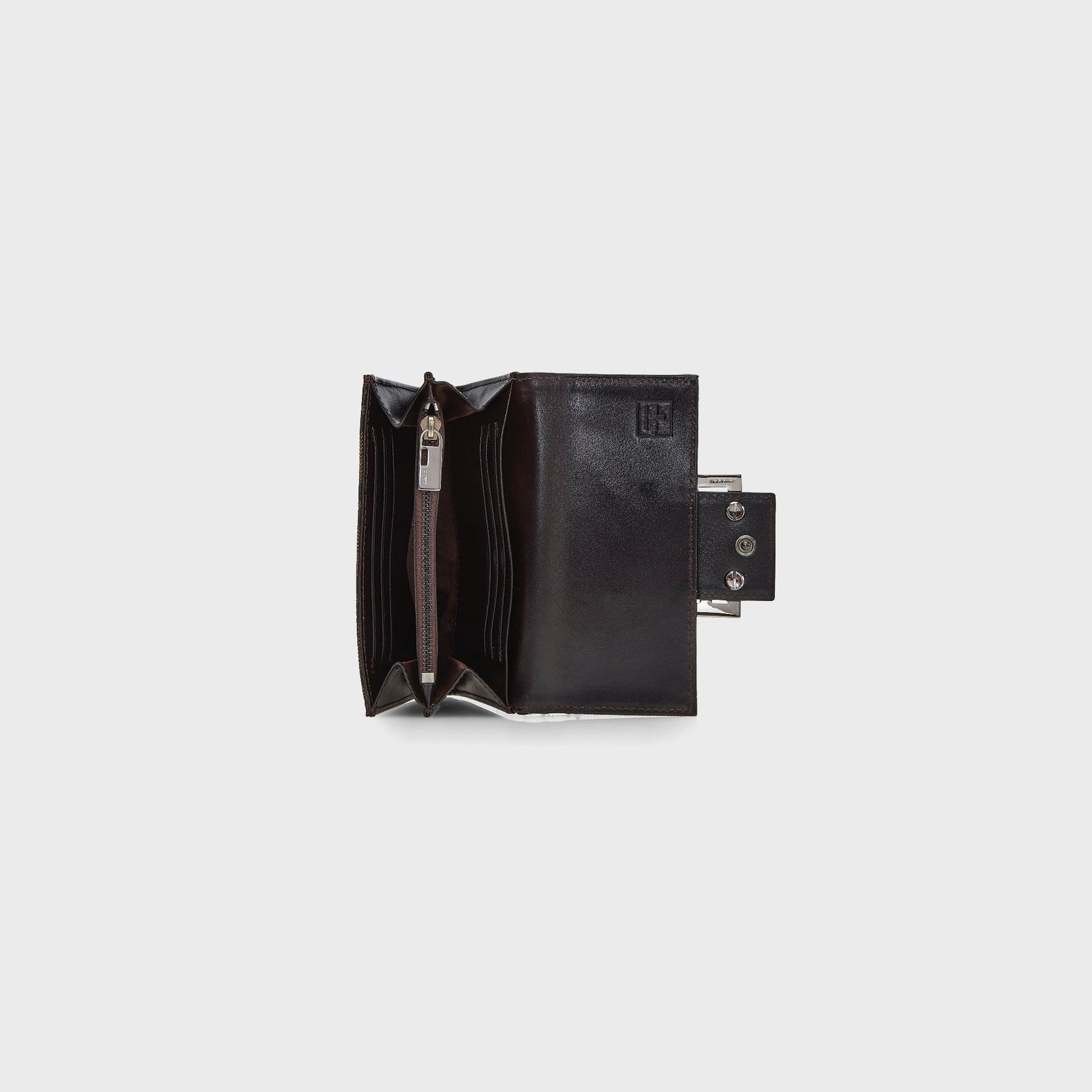 WGACA Fendi Zucca Compact Wallet - Brown