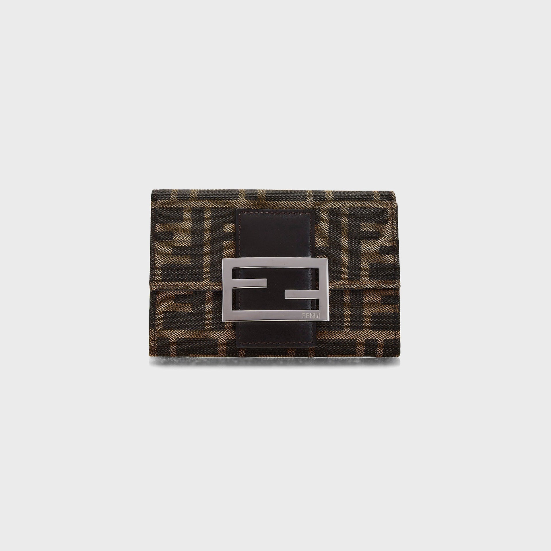 WGACA Fendi Zucca Compact Wallet - Brown