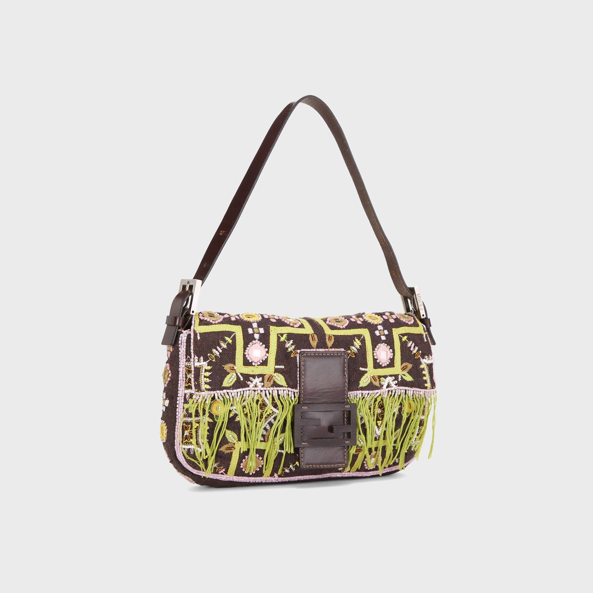 WGACA Fendi Fringe Baguette Handbag - Brown – Kith