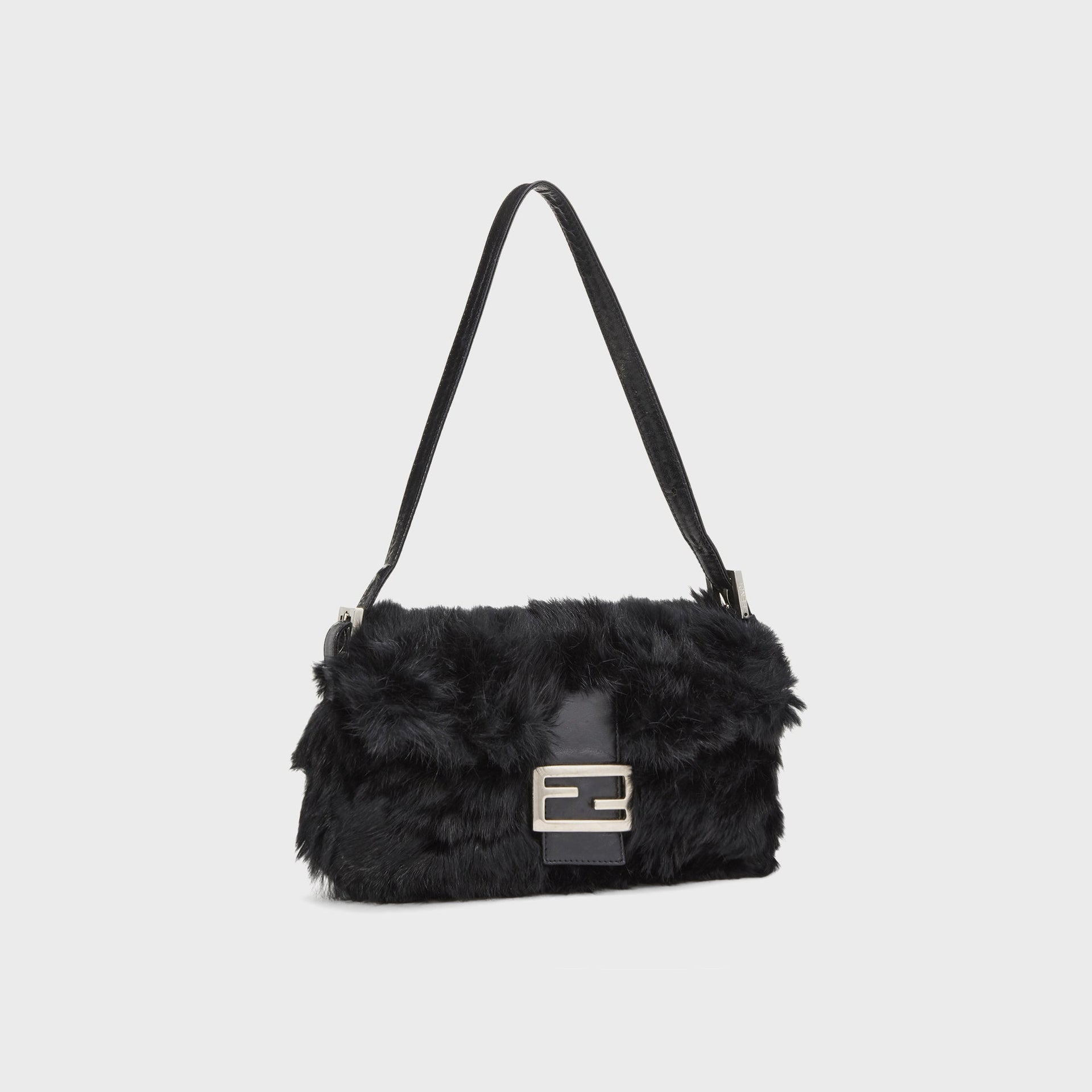 WGACA Fendi Fur Baguette - Black