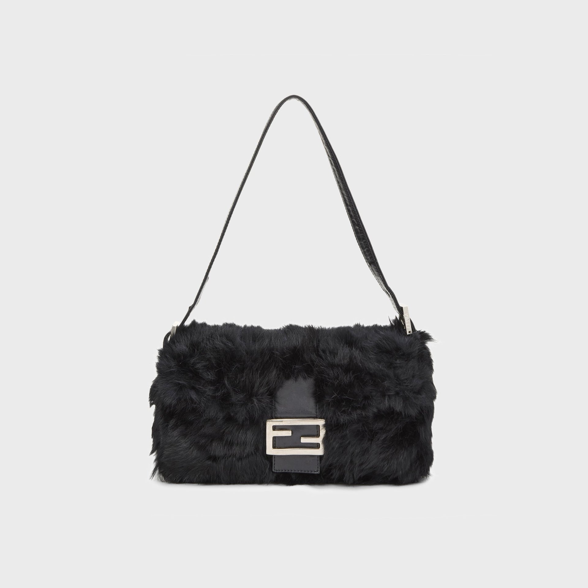 WGACA Fendi Fur Baguette - Black
