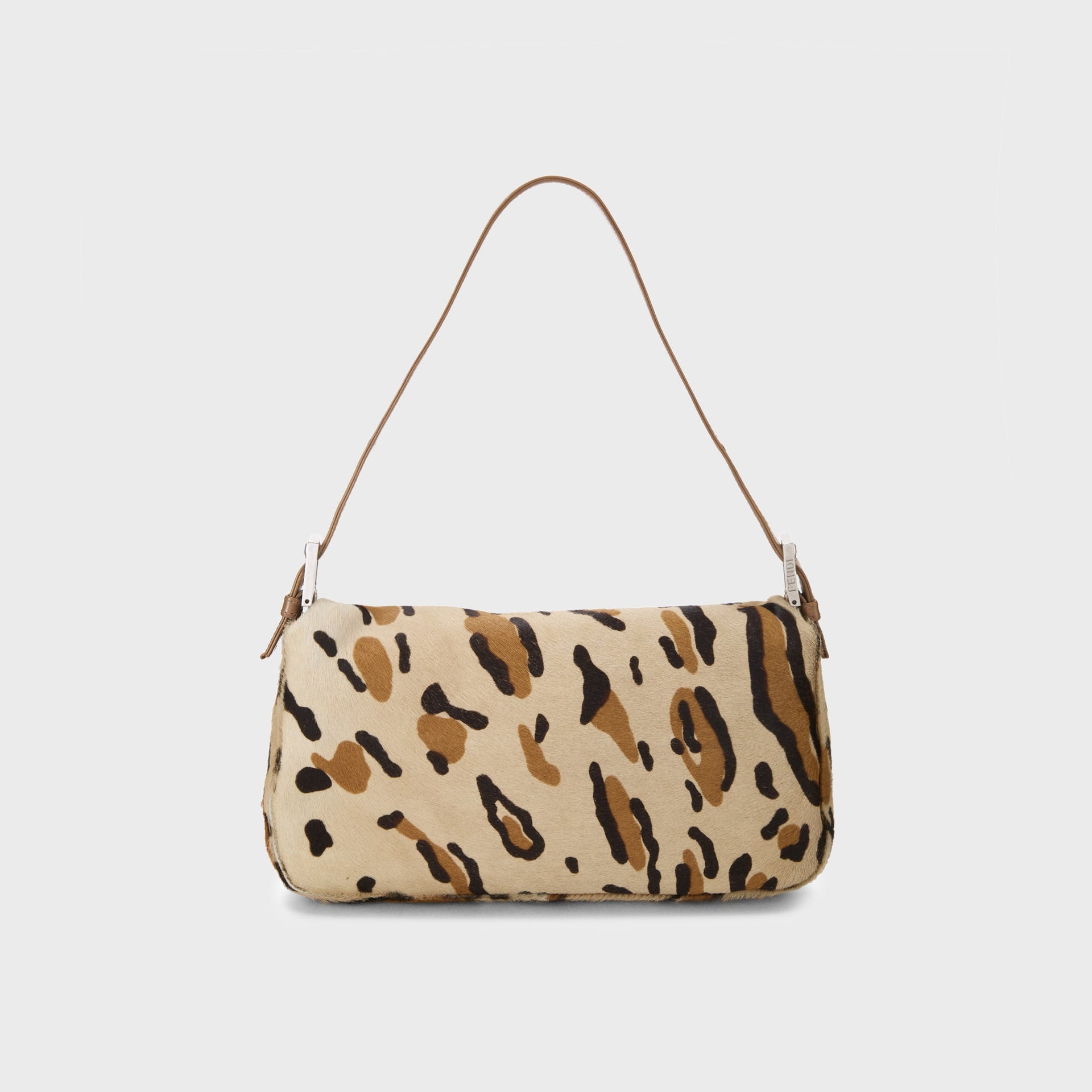 WGACA Fendi Pony Hair Baguette - Brown Leopard Print