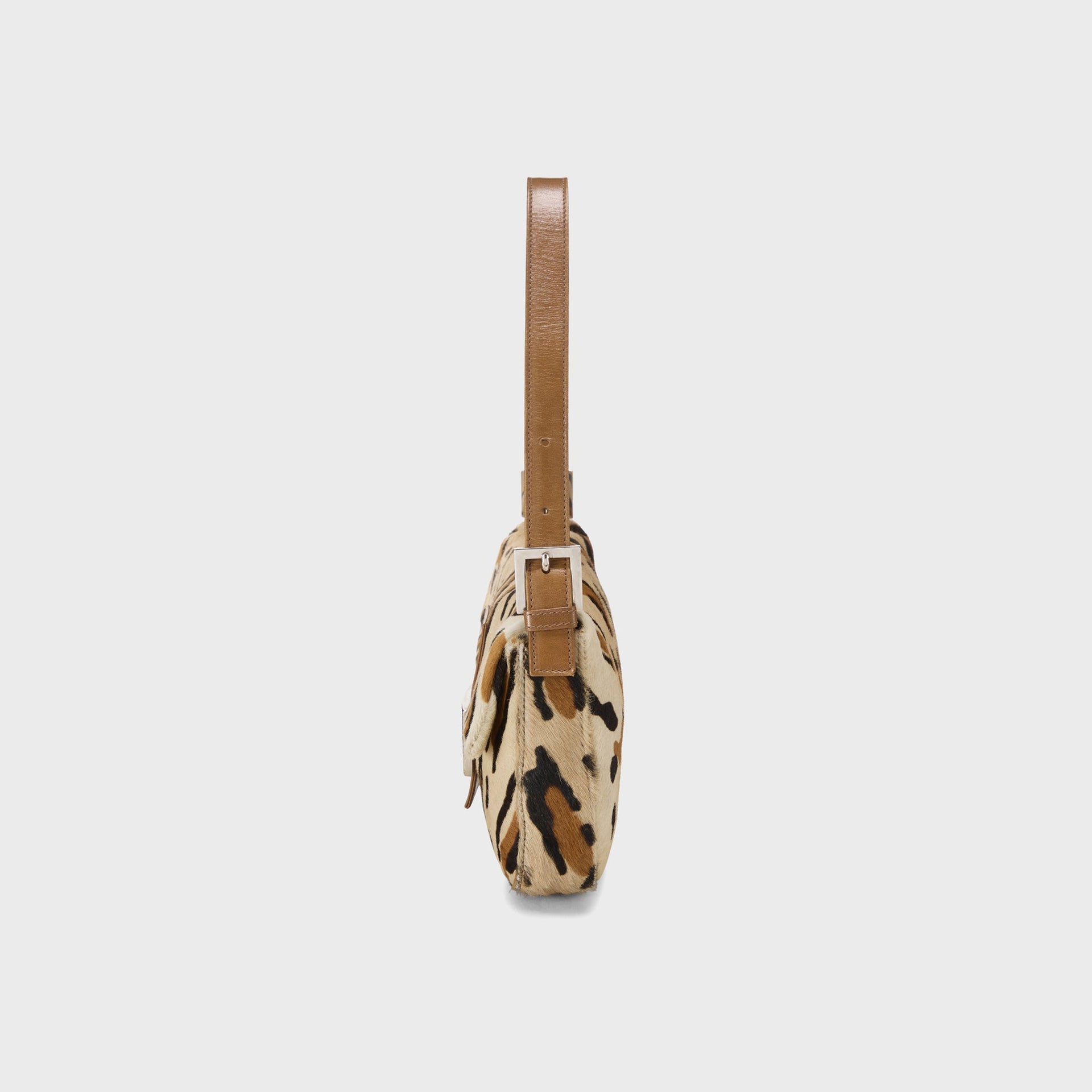 WGACA Fendi Pony Hair Baguette - Brown Leopard Print
