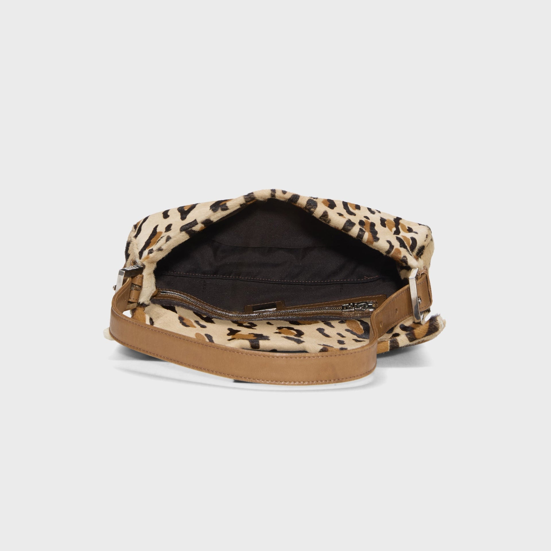 WGACA Fendi Pony Hair Baguette - Brown Leopard Print