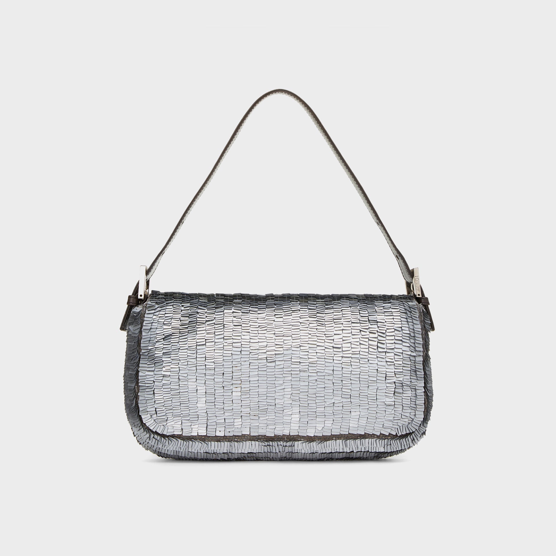 WGACA Fendi Silver Sequin Baguette - Sequin