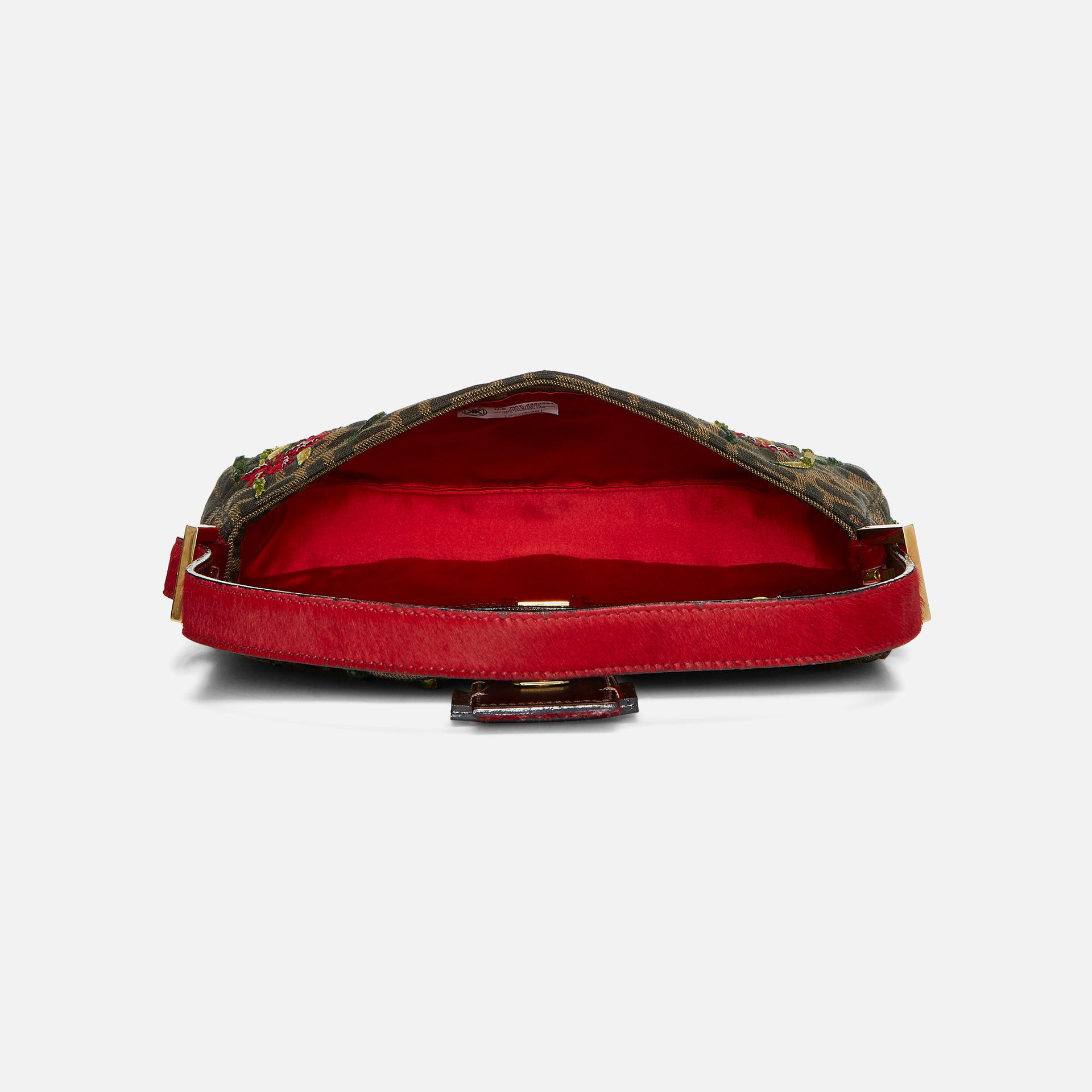 WGACA Fendi Embroidered Baguette - Red