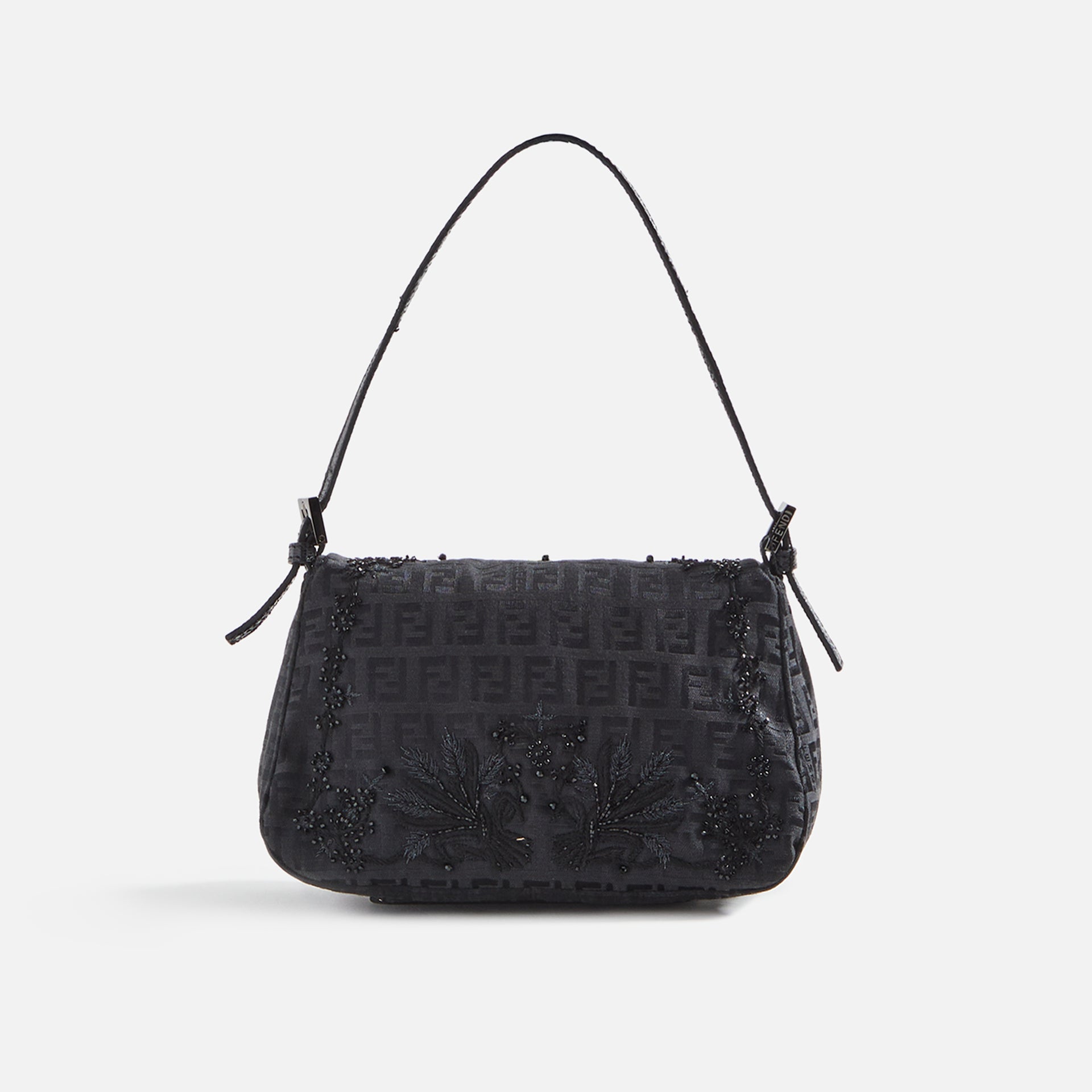 WGACA Fendi Embellished Mamma Mini Bag - Black