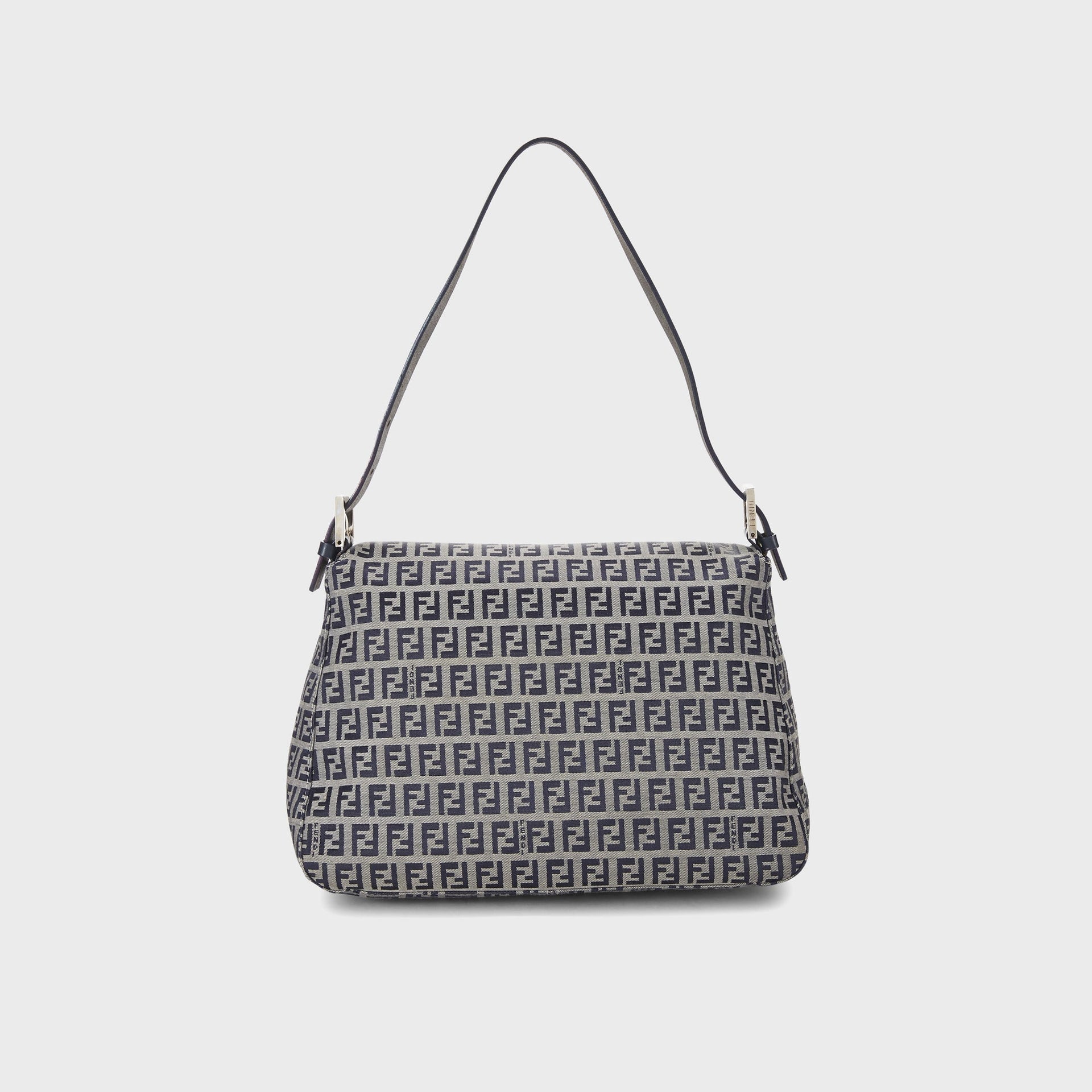 WGACA Fendi Zucchino Mamma Shoulder Bag - Navy