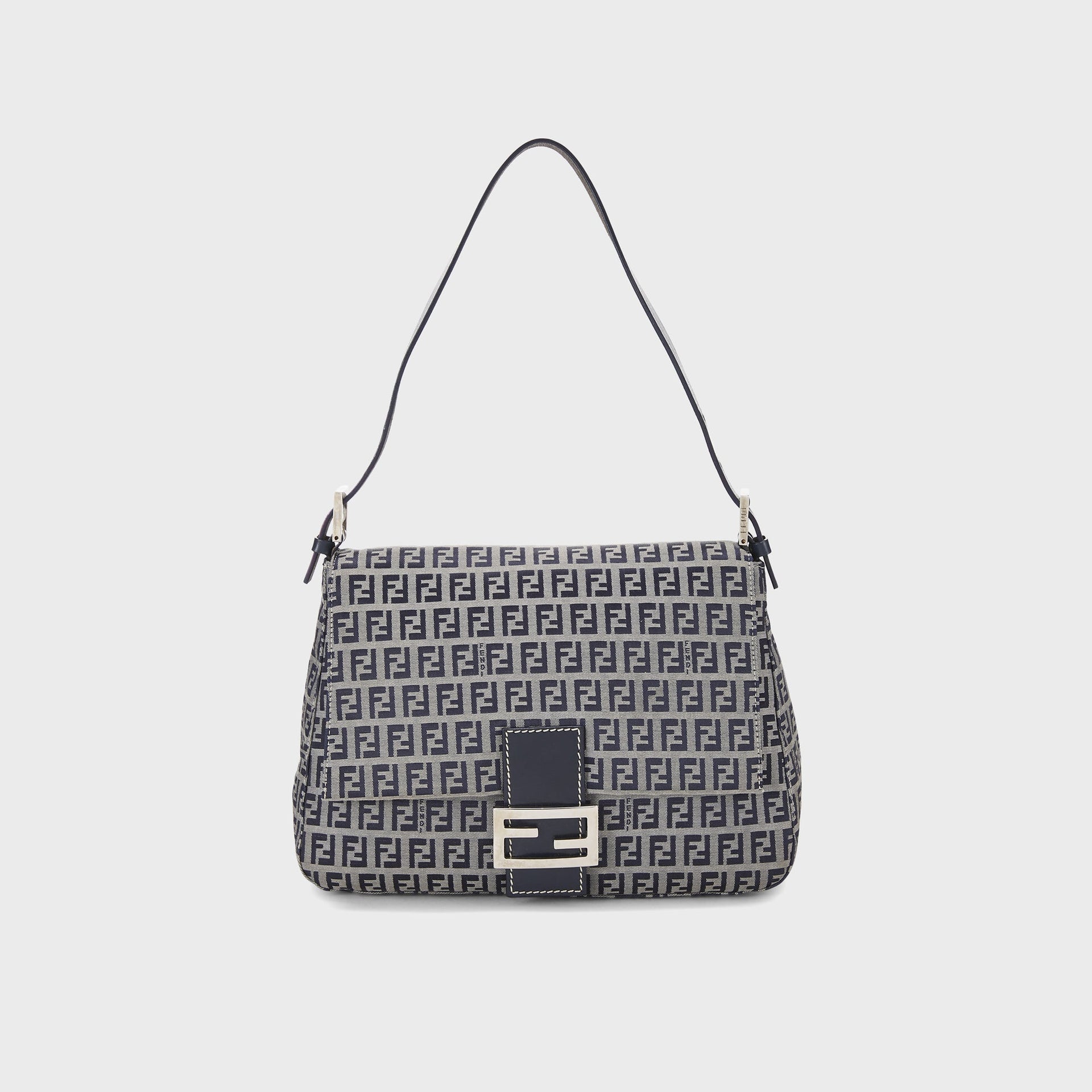 WGACA Fendi Zucchino Mamma Shoulder Bag - Navy