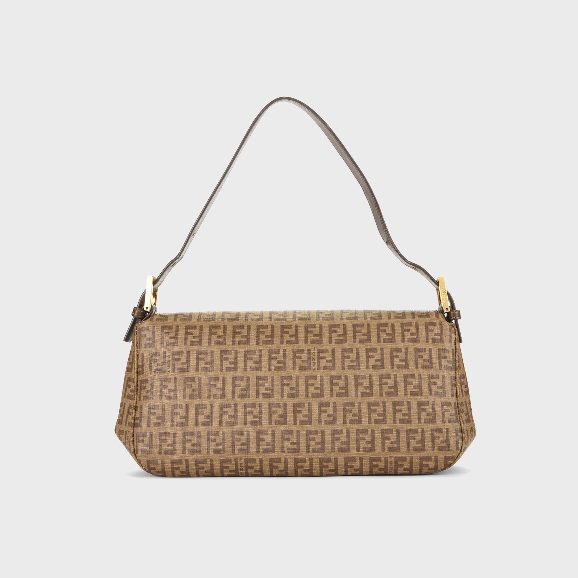 WGACA Fendi Zucchino Spalmati Vitello Forever Baguette Shoulder