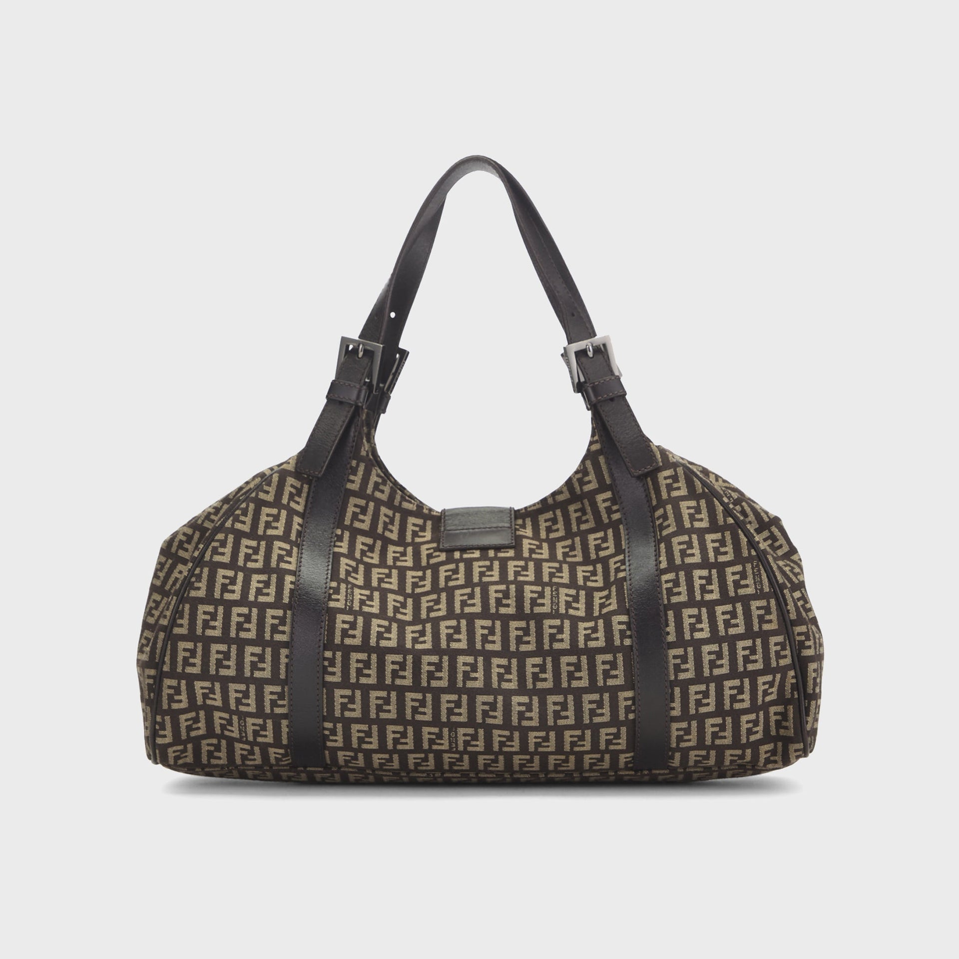 WGACA Fendi Zucchino Borsa Sporty Shoulder Bag - Brown
