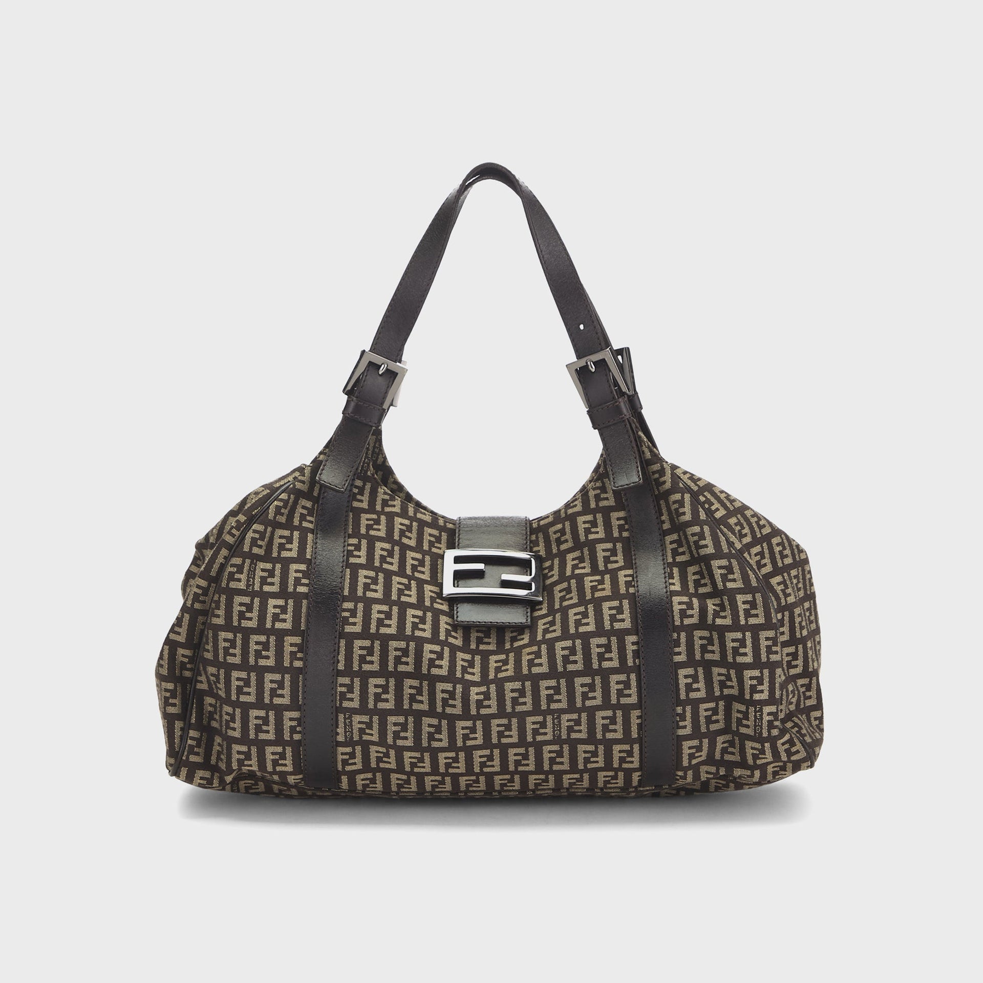 WGACA Fendi Zucchino Borsa Sporty Shoulder Bag - Brown