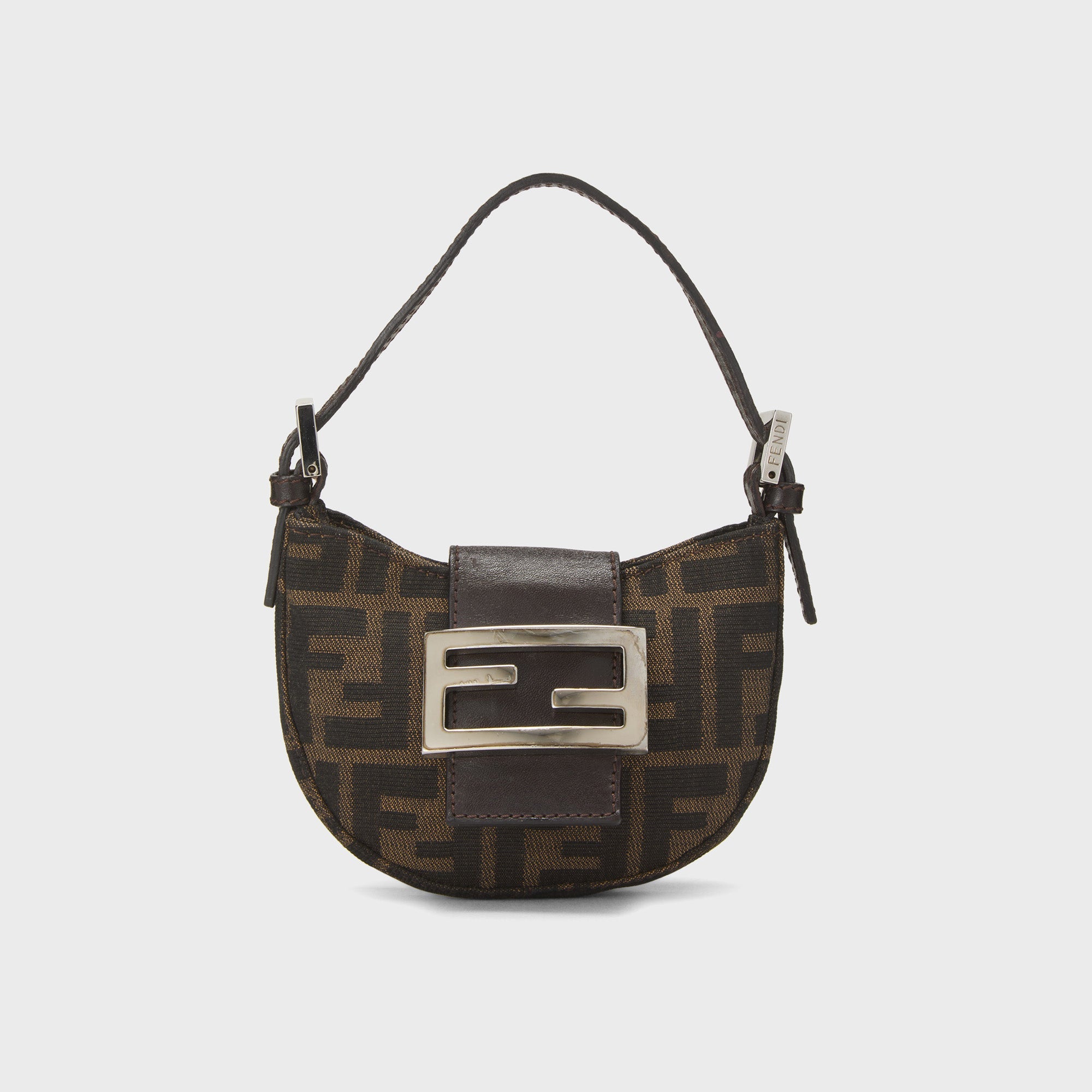 FENDIクワドロミニ WGACA Fendi Zucca Croissant Mini Bag - Brown – Kith