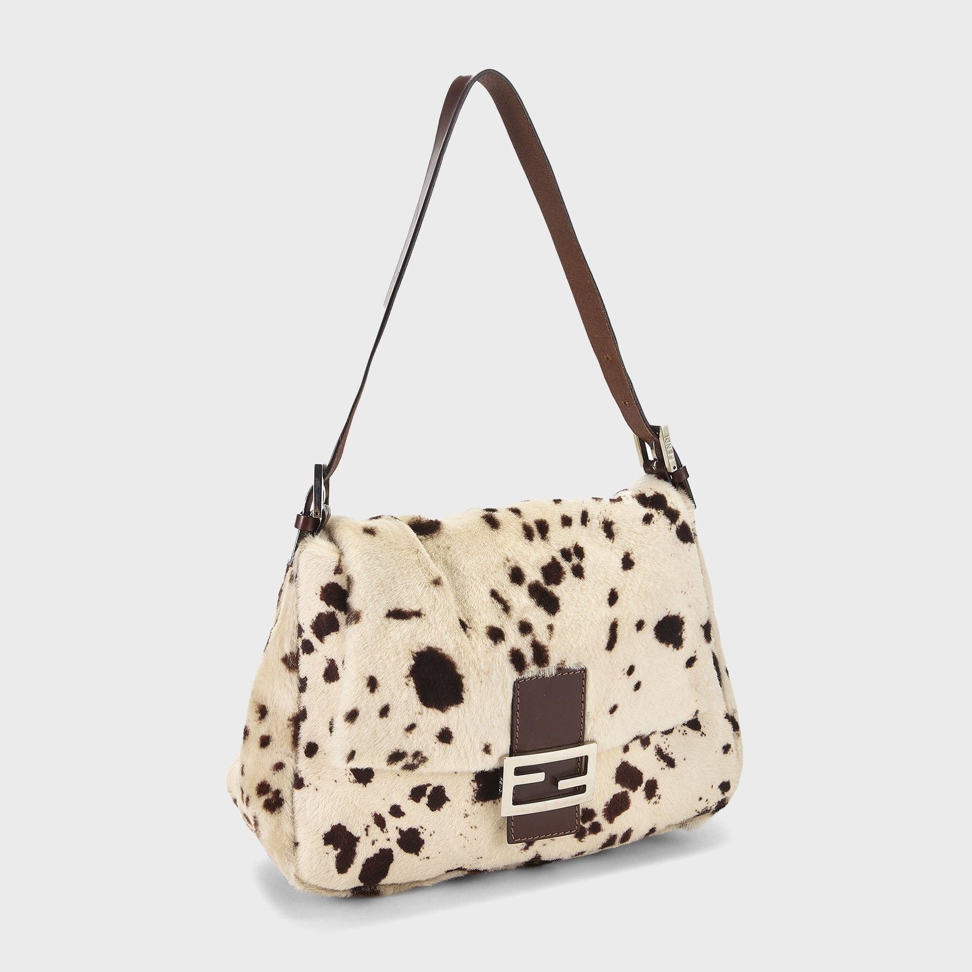 WGACA Fendi Cow Print Mamma Baguette - Ivory