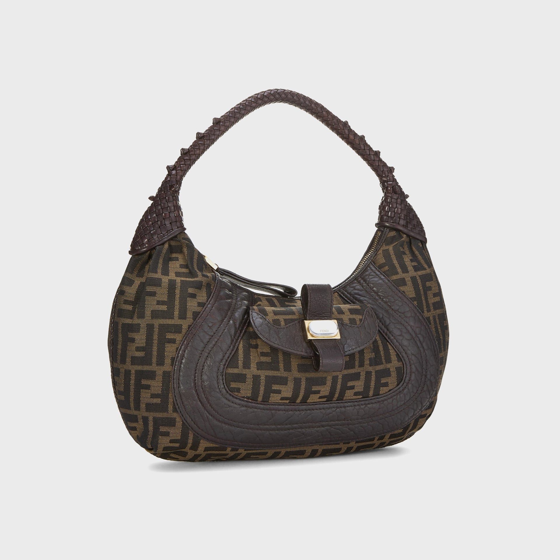 WGACA Fendi Zucca Spy Hobo - Brown