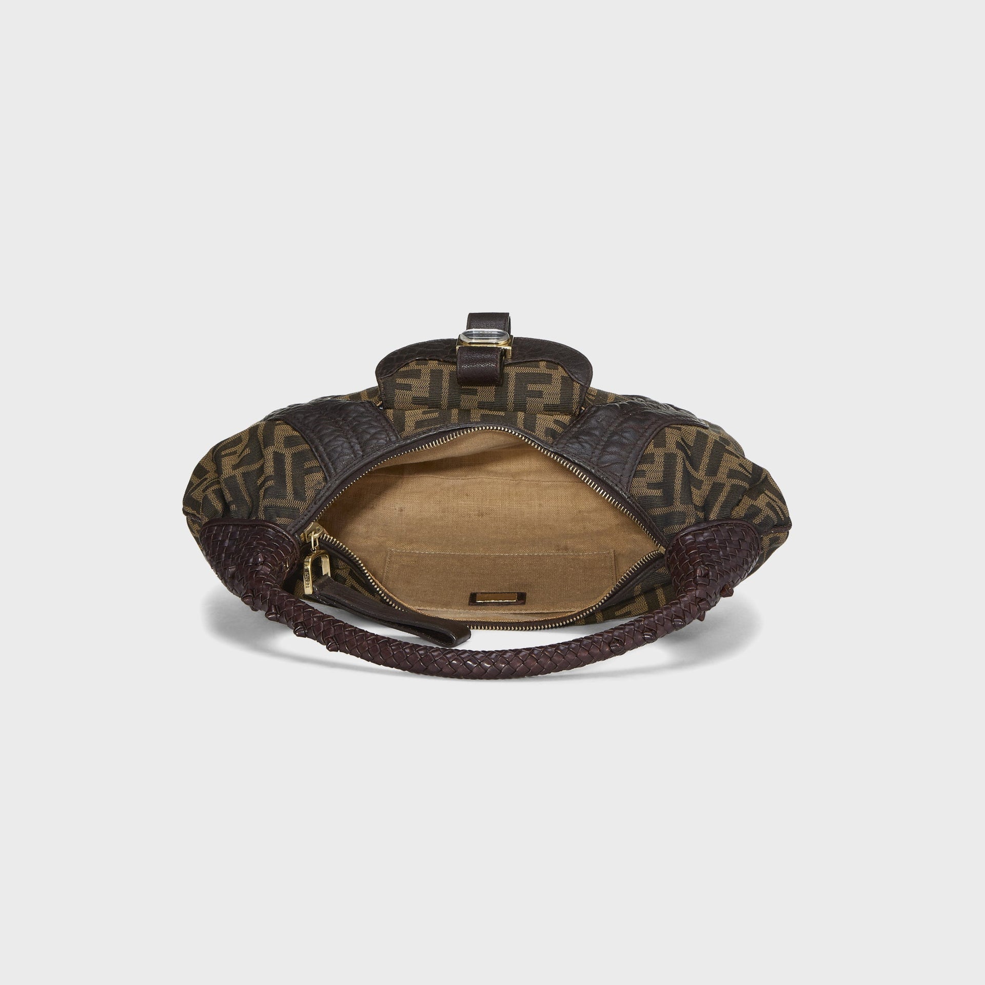 WGACA Fendi Zucca Spy Hobo - Brown