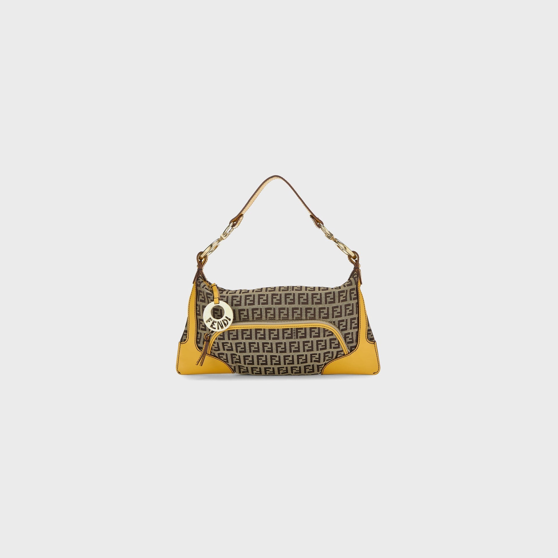 WGACA Fendi Zucchino Chef Pocket Shoulder Small - Yellow / Brown