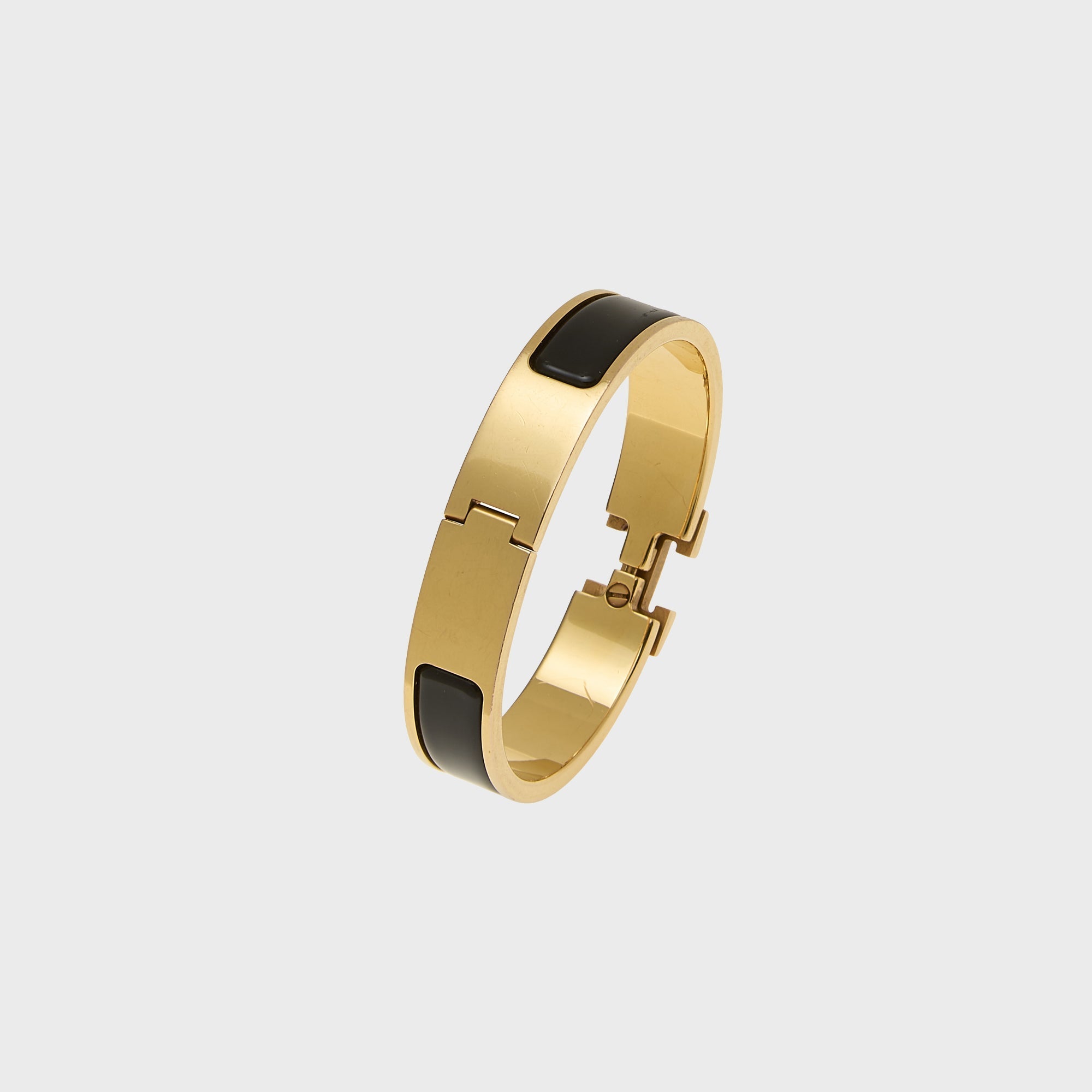 WGACA Hermes Clic H Bracelet Narrow - Black / Gold – Kith