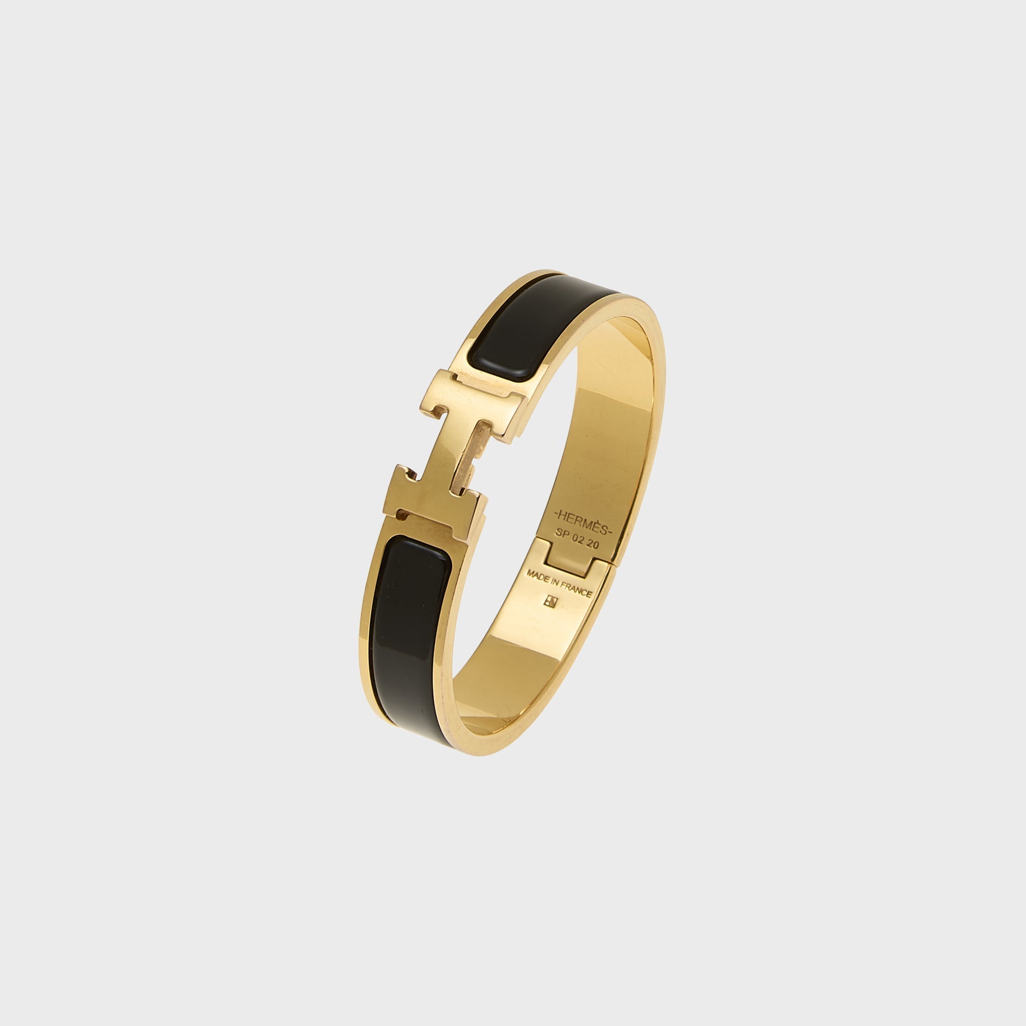 WGACA Hermes Clic H Bracelet Narrow - Black / Gold – Kith