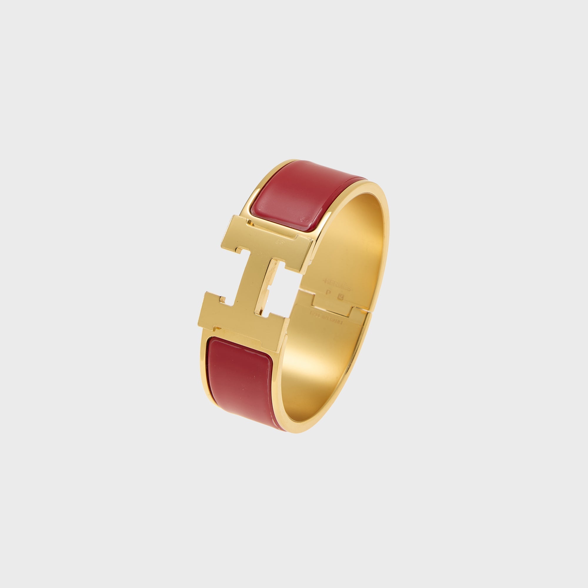 WGACA Hermes Clic H Wide Bracelet - Red / Gold – Kith