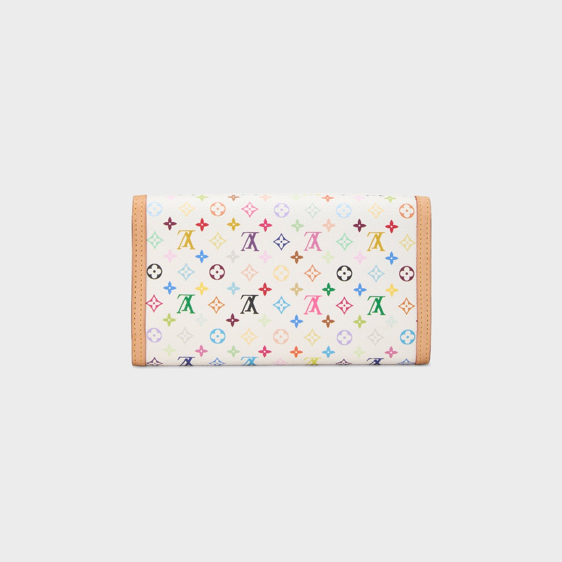 WGACA Louis Vuitton x Takashi Murakami International Wallet - Multi / White