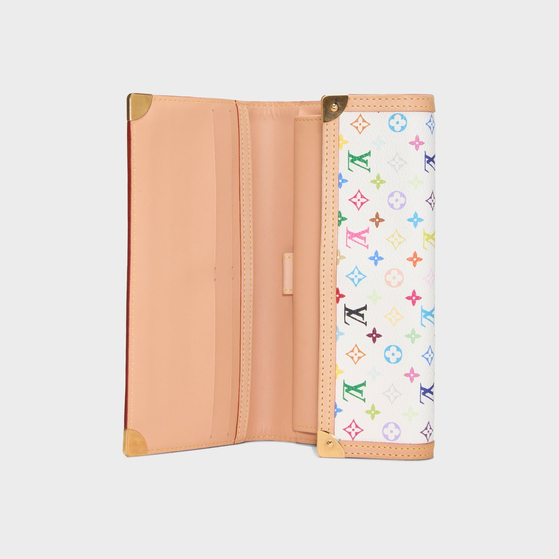 WGACA Louis Vuitton x Takashi Murakami International Wallet - Multi / White