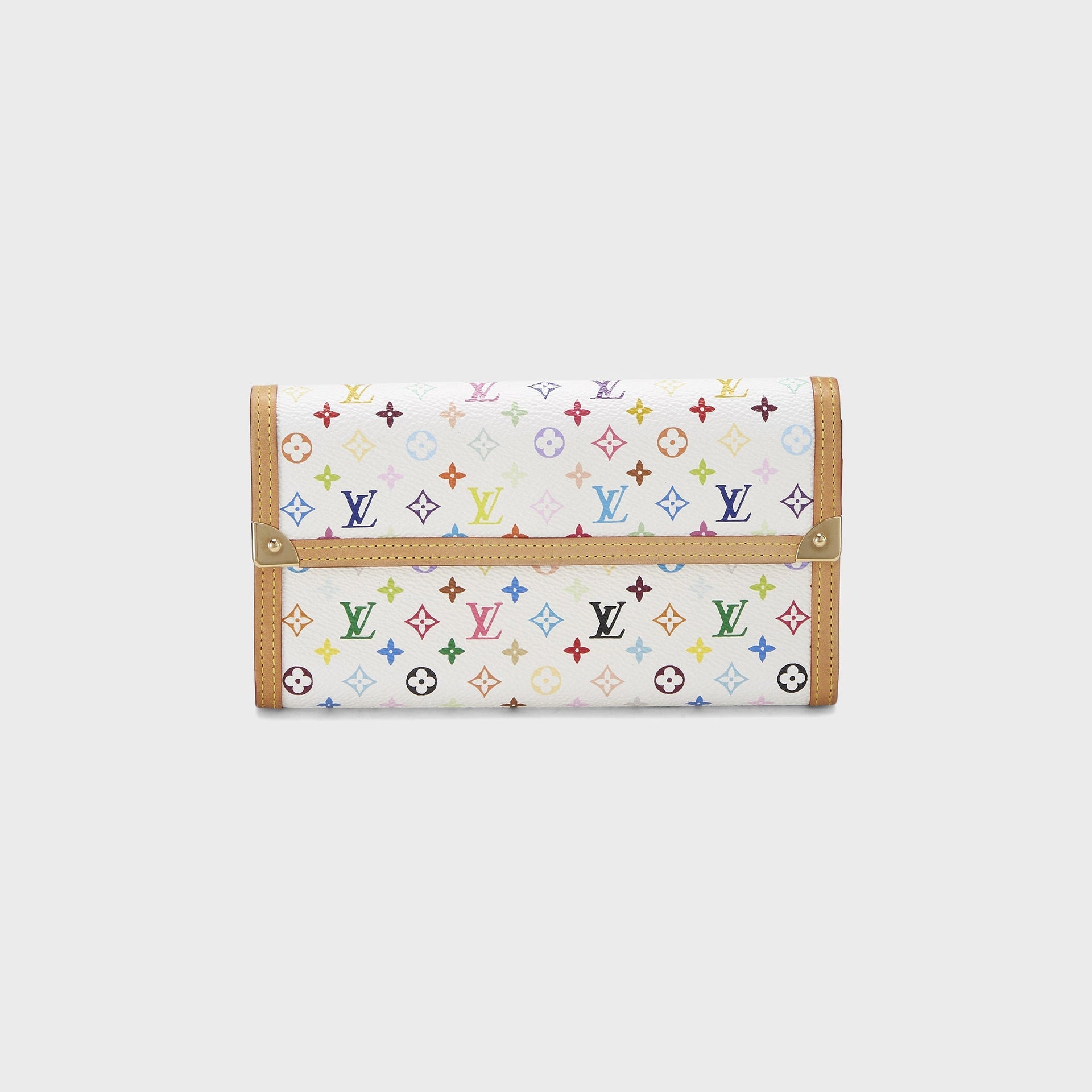 WGACA Louis Vuitton x Takashi Murakami International Wallet - White / Multi