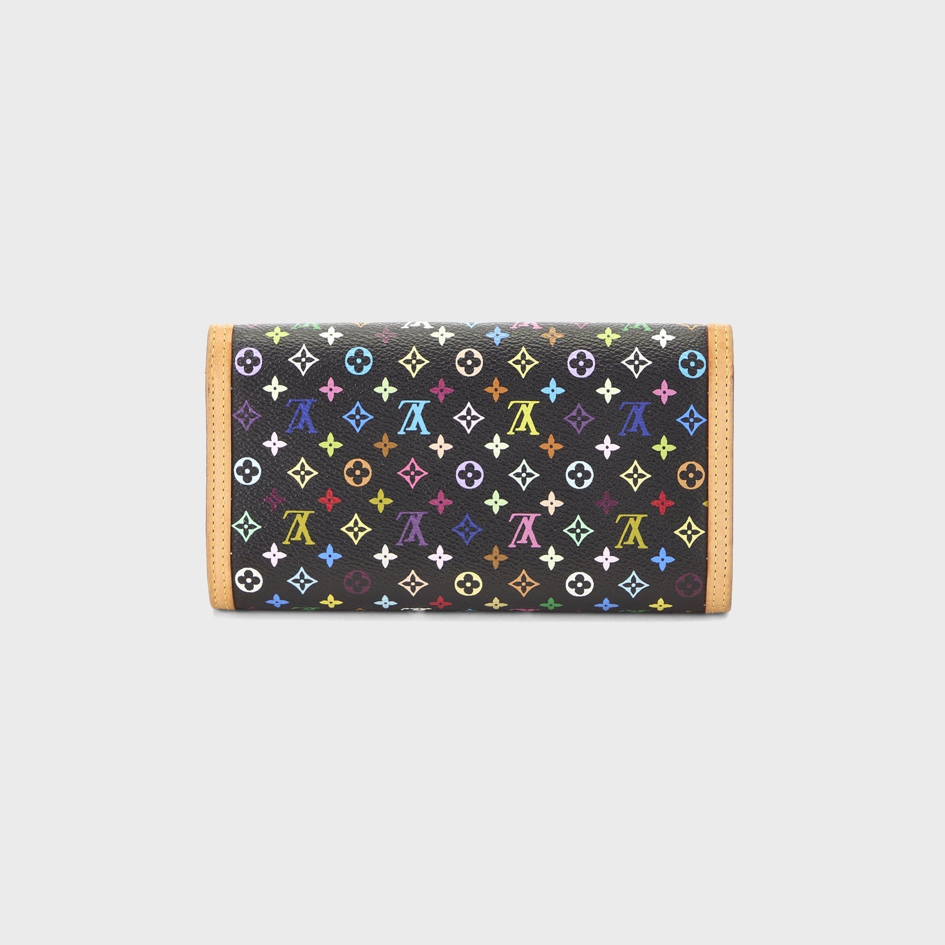 WGACA Louis Vuitton x Takashi Murakami International Wallet - Black / Multi