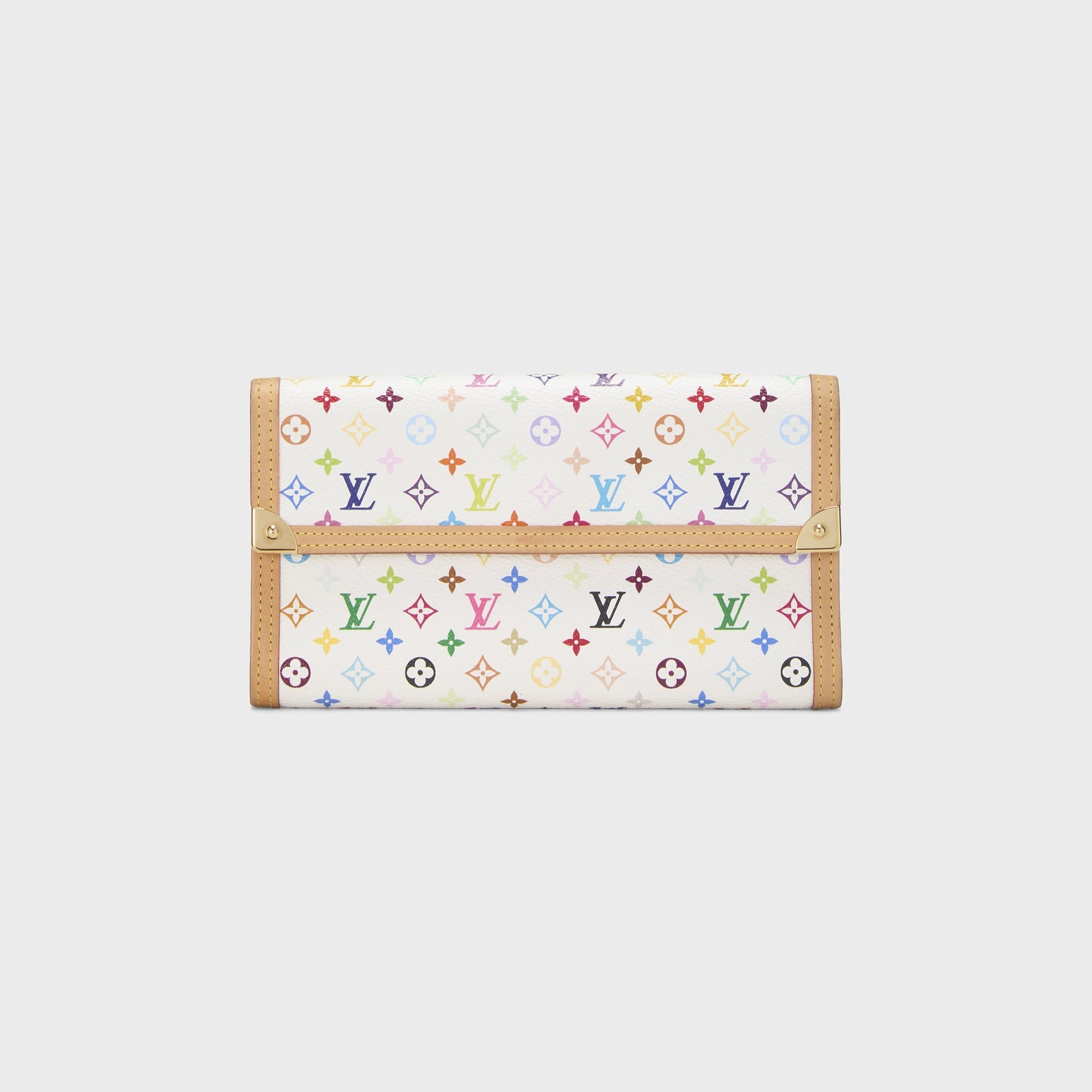 WGACA Louis Vuitton x Takashi Murakami International Wallet - White / Multi