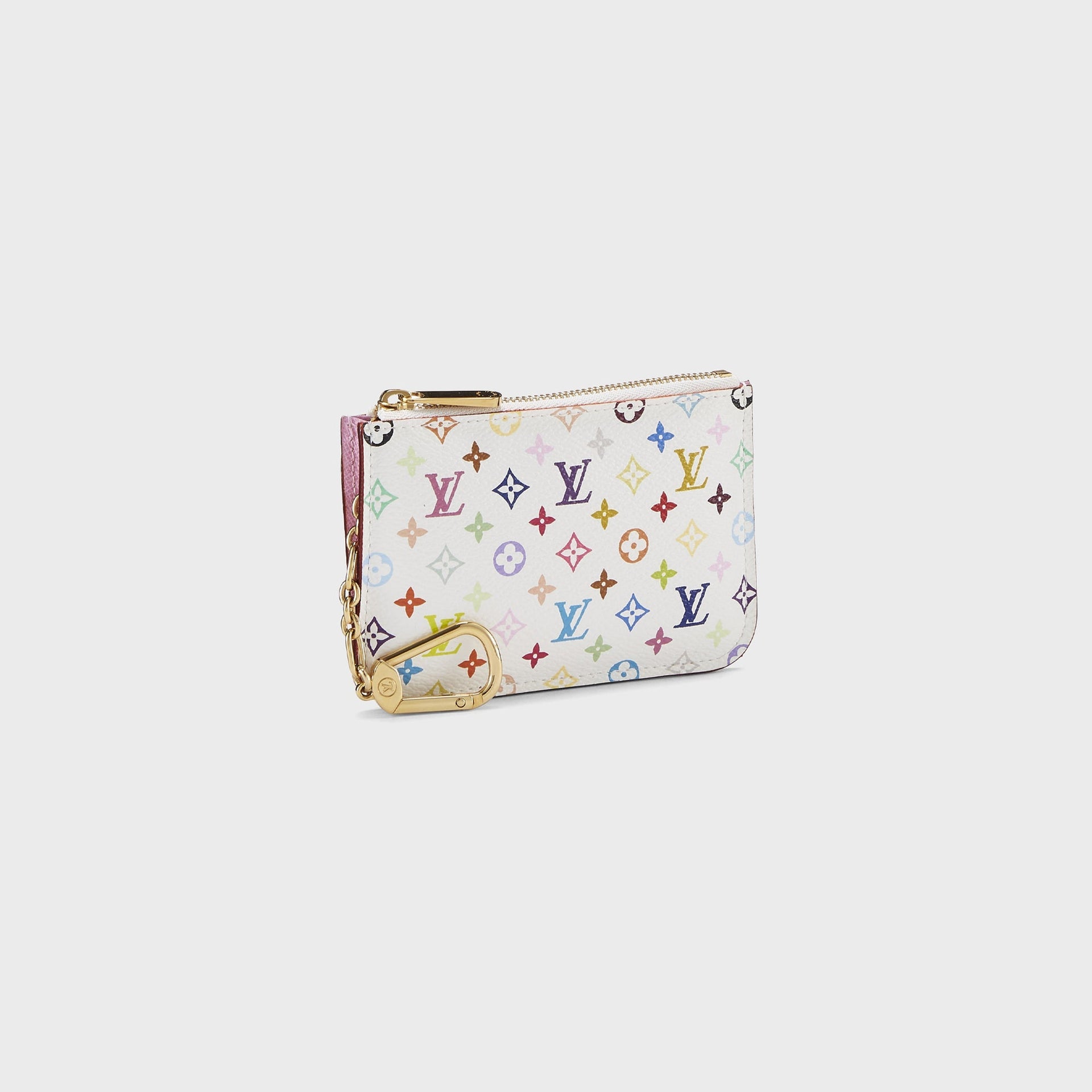 WGACA Louis Vuittion Pochette Cles Key Pouch - White / Multi