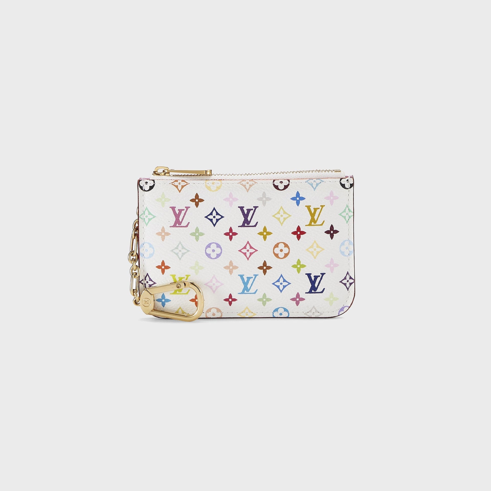 WGACA Louis Vuittion Pochette Cles Key Pouch - White / Multi