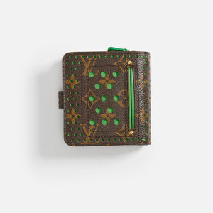 WGACA Louis Vuitton Perforated Zippy Compact Wallet - Green