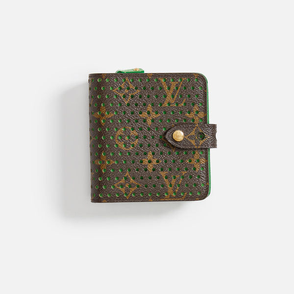Louis Vuitton Green Monogram Canvas Perforated Zippy Compact QJA0V52AGB022