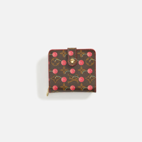 Louis Vuitton x Takashi Murakami monogram cherry mini wallet and