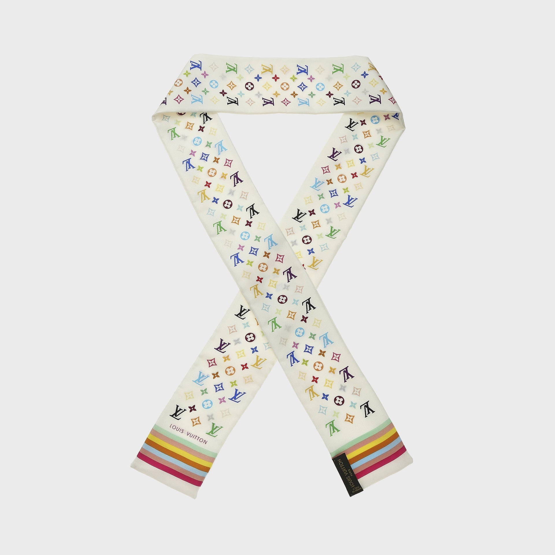 WGACA Louis Vuitton x Takashi Murakami Silk Bandeau - Multi / White