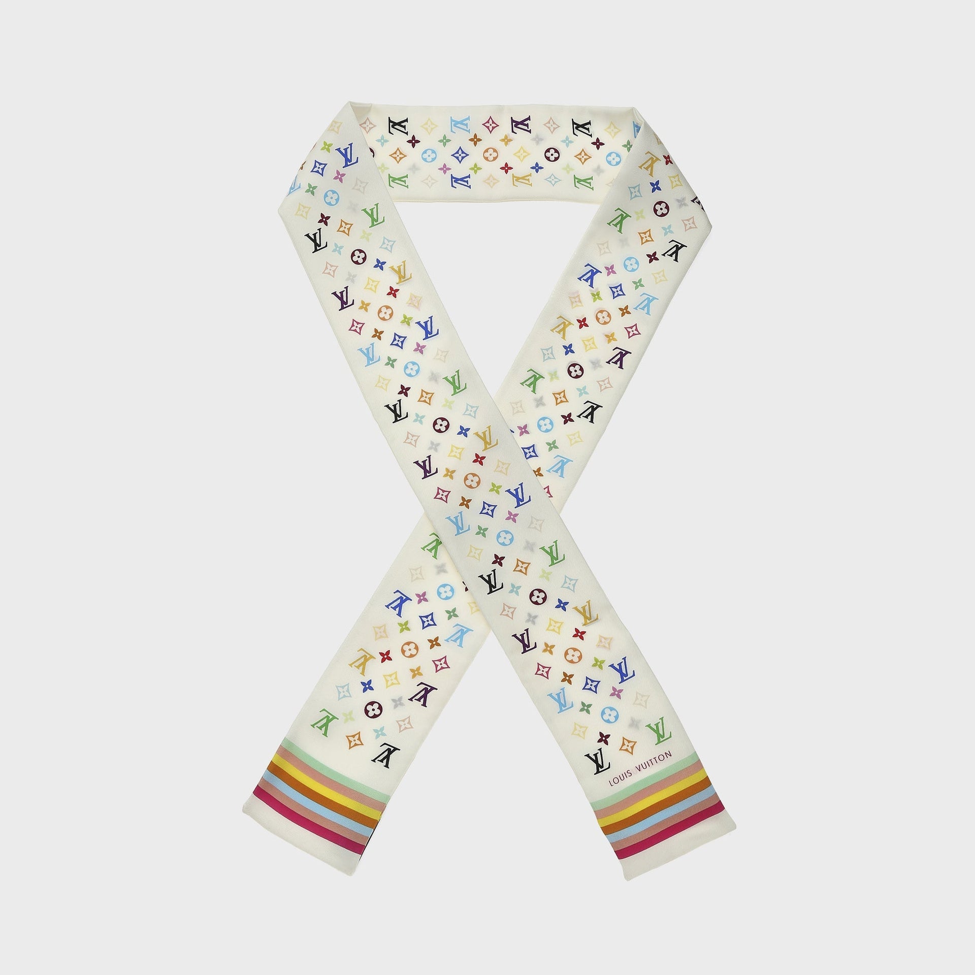 WGACA Louis Vuitton x Takashi Murakami Silk Bandeau - Multi / White