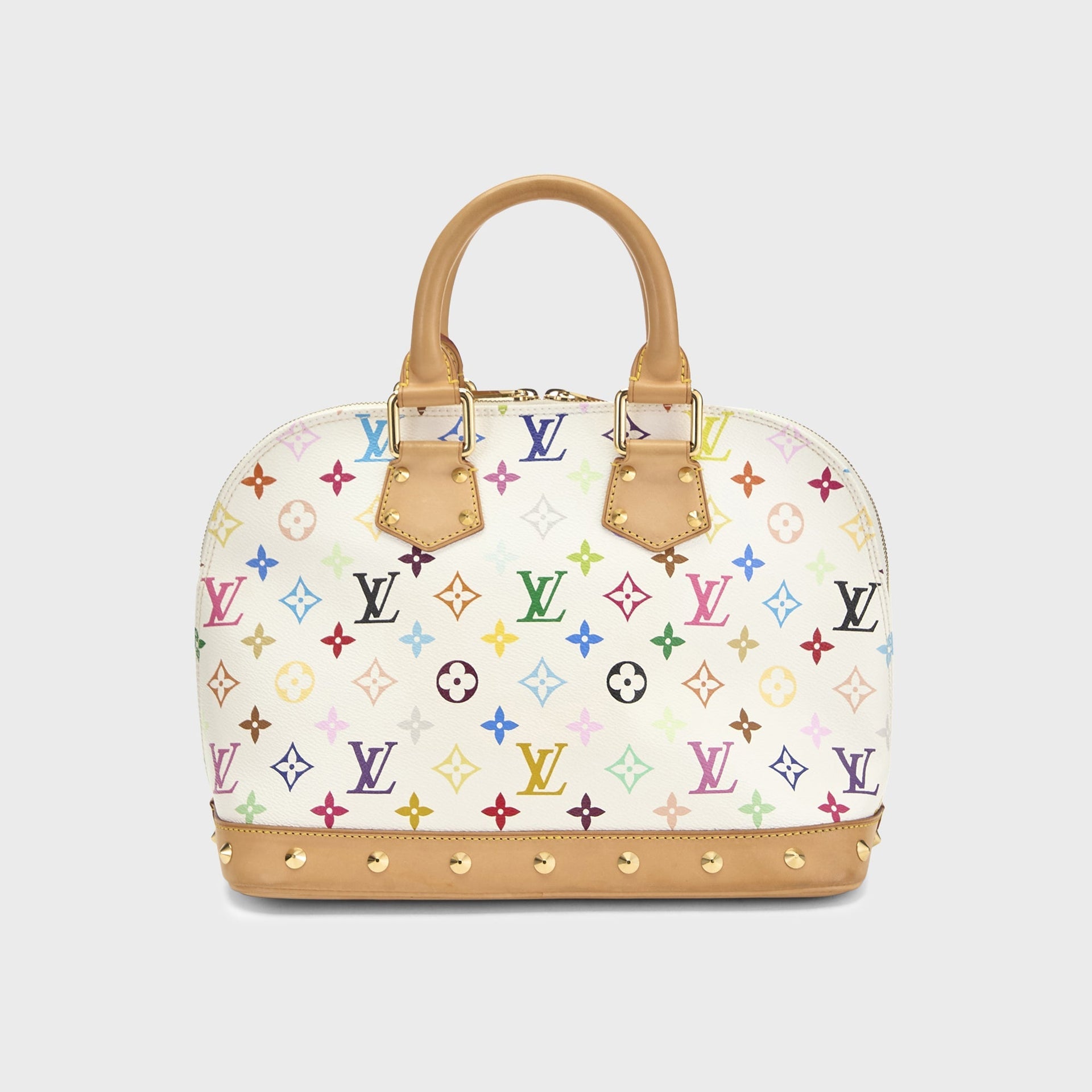 WGACA Takashi Murakami x Louis Vuitton White Monogram Multicolore Alma PM in White