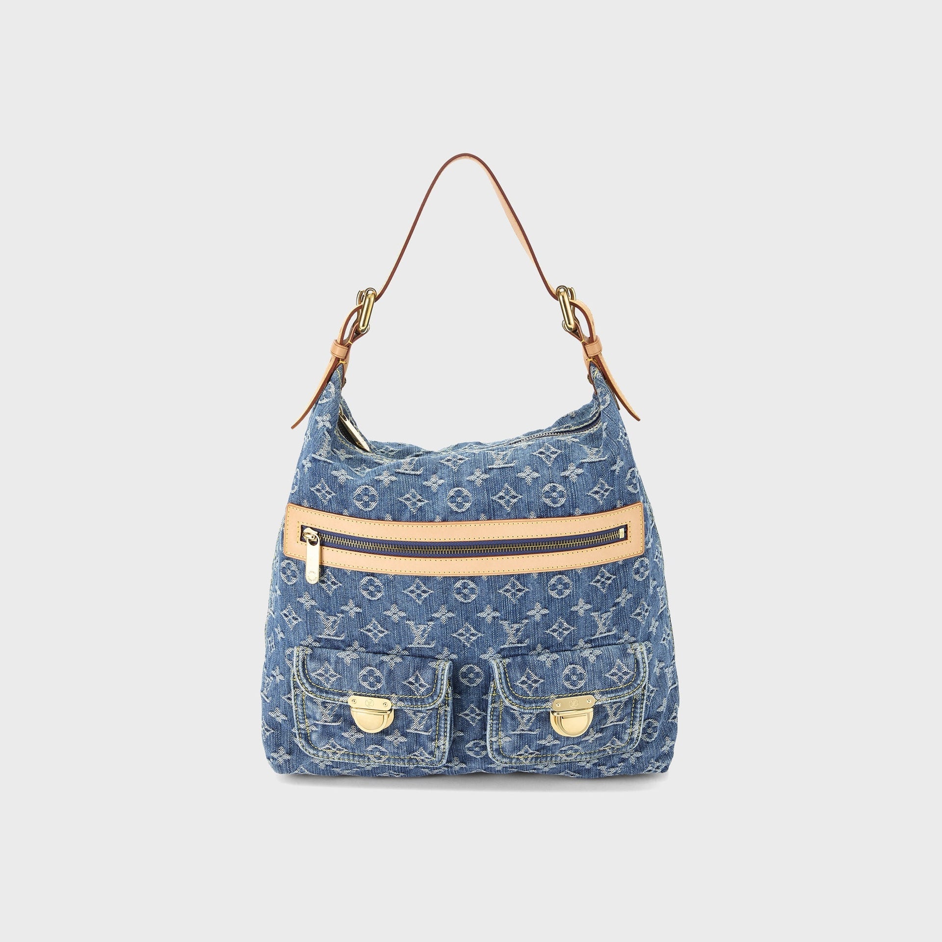 WGACA Louis Vuitton Denim Baggy GM Bag - Blue