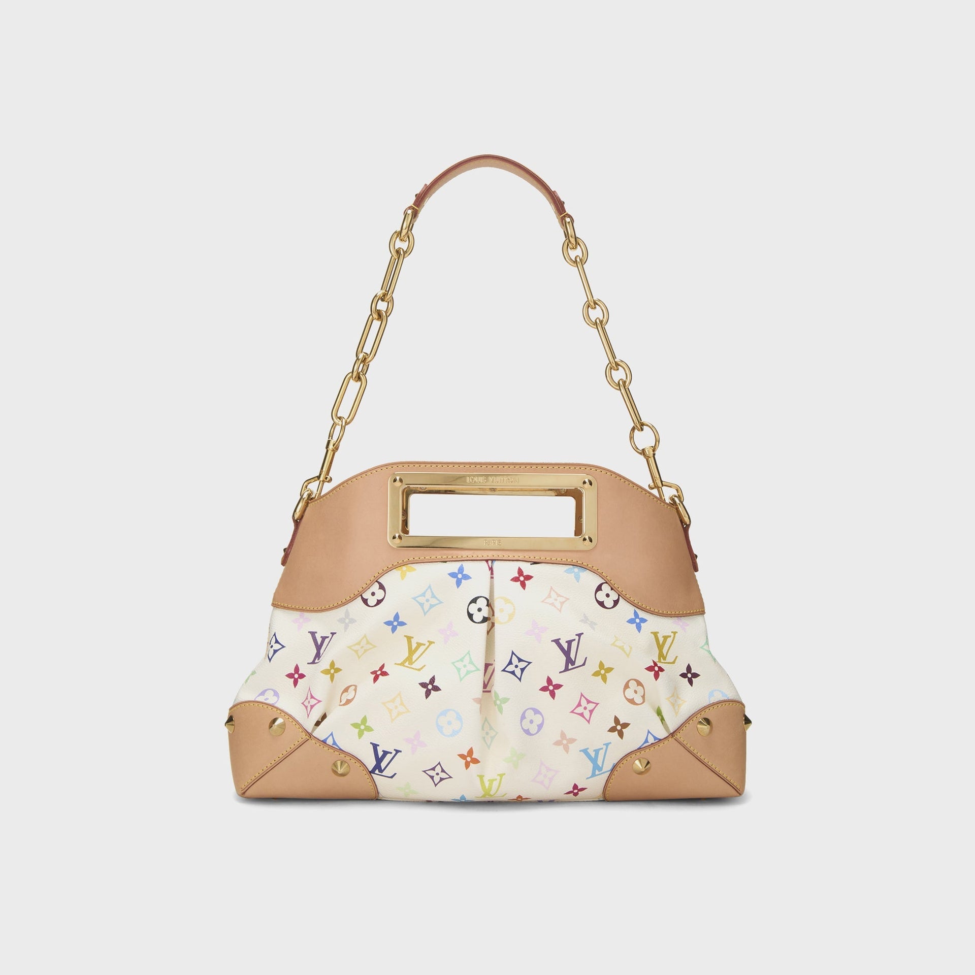 WGACA Takashi Murakami x Louis Vuitton White Monogram Multicolore Judy MM in White