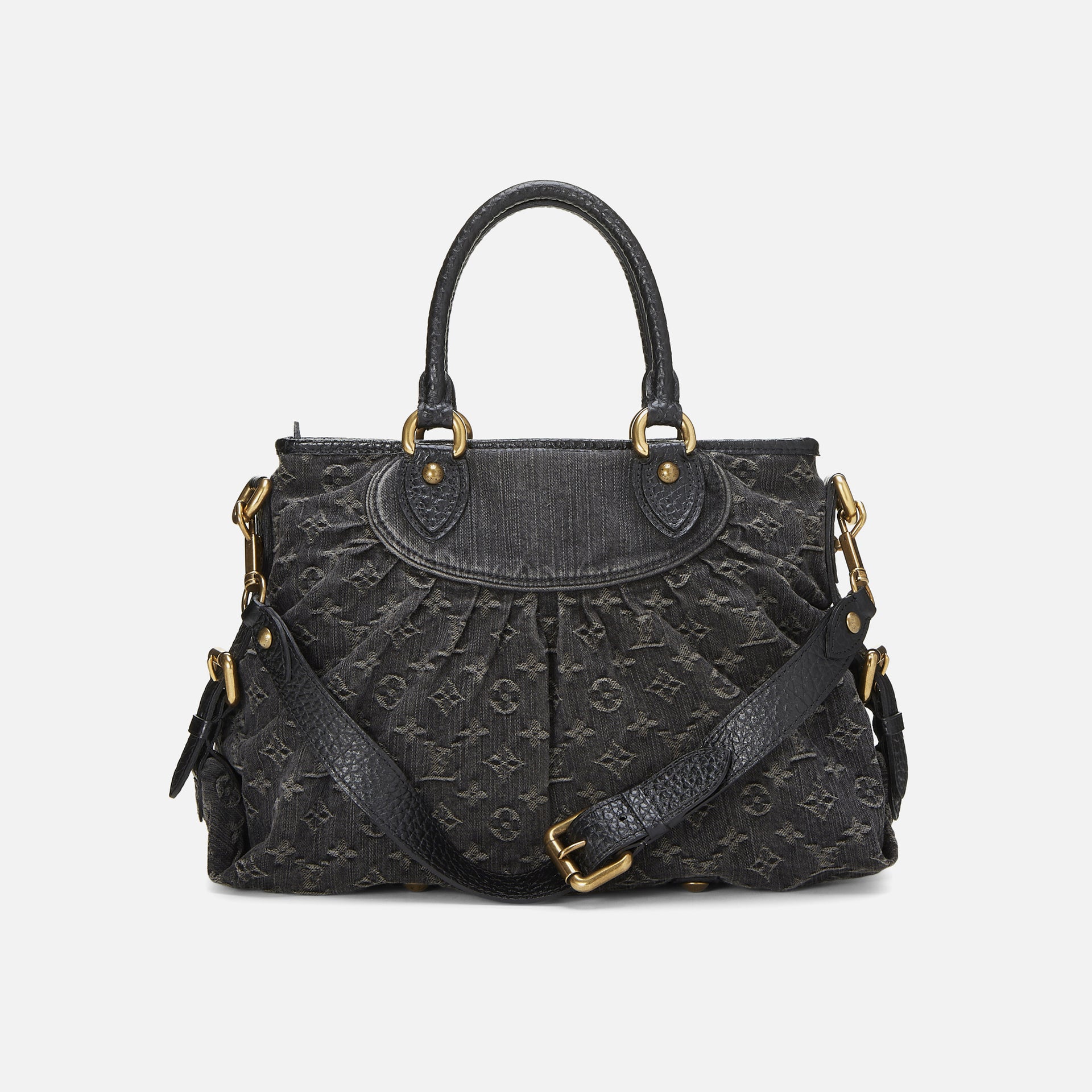 WGACA Louis Vuitton Denim Neocabby MM - Black