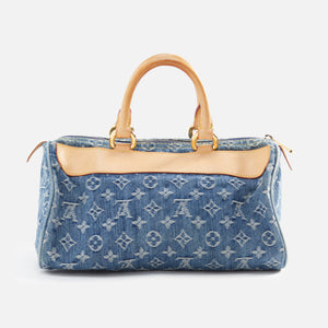 Louis Vuitton, Bags, Louis Vuitton Monogram Denim Neo Speedy Handbag Mini  Boston Bag Fuchsia Pink