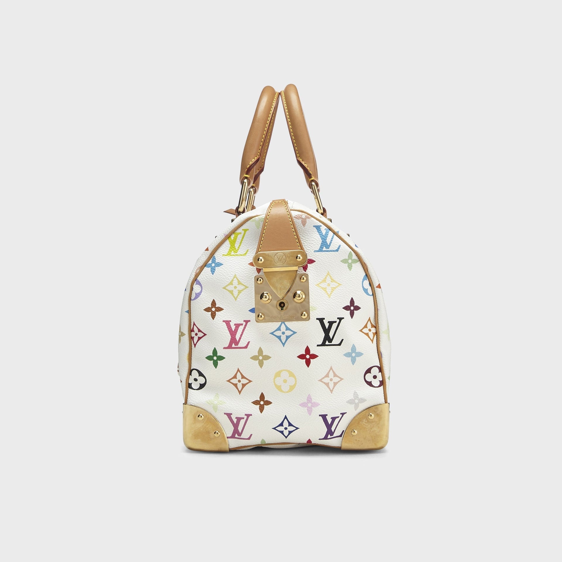 WGACA Takashi Murakami x Louis Vuitton White Monogram Multicolore Speedy 30 in White