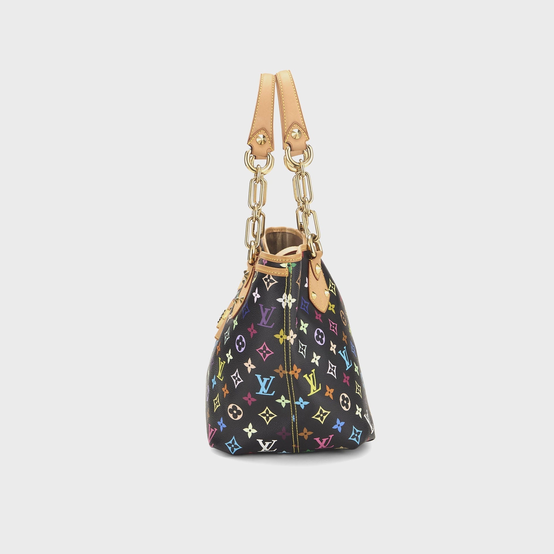 WGACA Takashi Murakami x Louis Vuitton White Monogram Multicolore Annie GM in Black